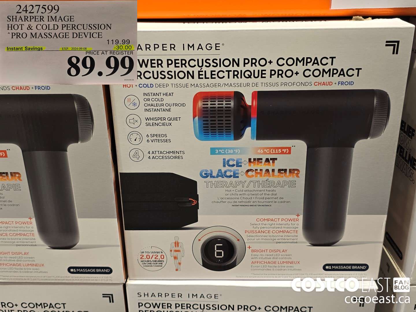 2427599 SHARPER IMAGE HOT & COLD PERCUSSION PRO MASSAGE DEVICE ($30.00 INSTANT SAVINGS EXPIRES ON 2024-09-08) $89.99