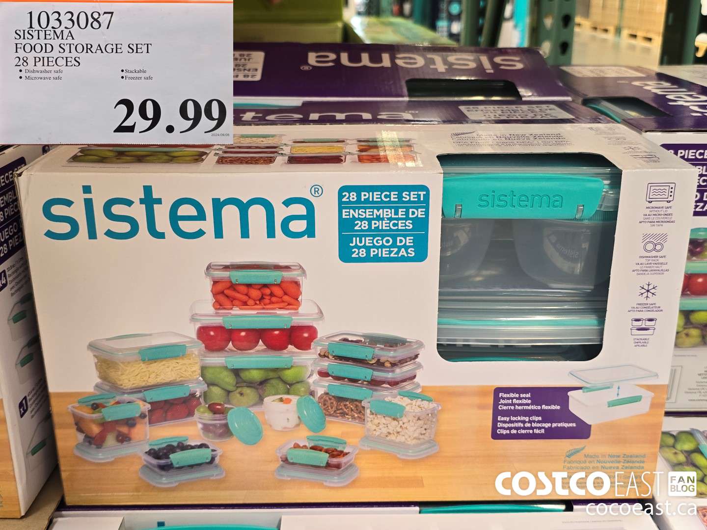 1033087 SISTEMA FOOD STORAGE SET 28 PIECE $29.99