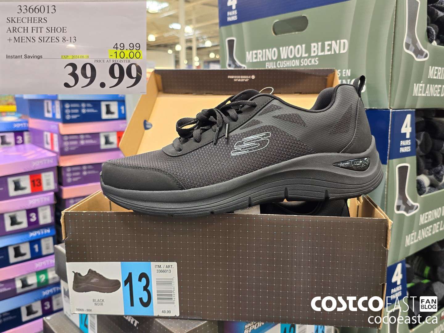 3366013 SKECHERS ARCH FIT SHOE +MENS SIZES 8-13 ($10.00 INSTANT SAVINGS EXPIRES ON 2024-08-18) $39.99