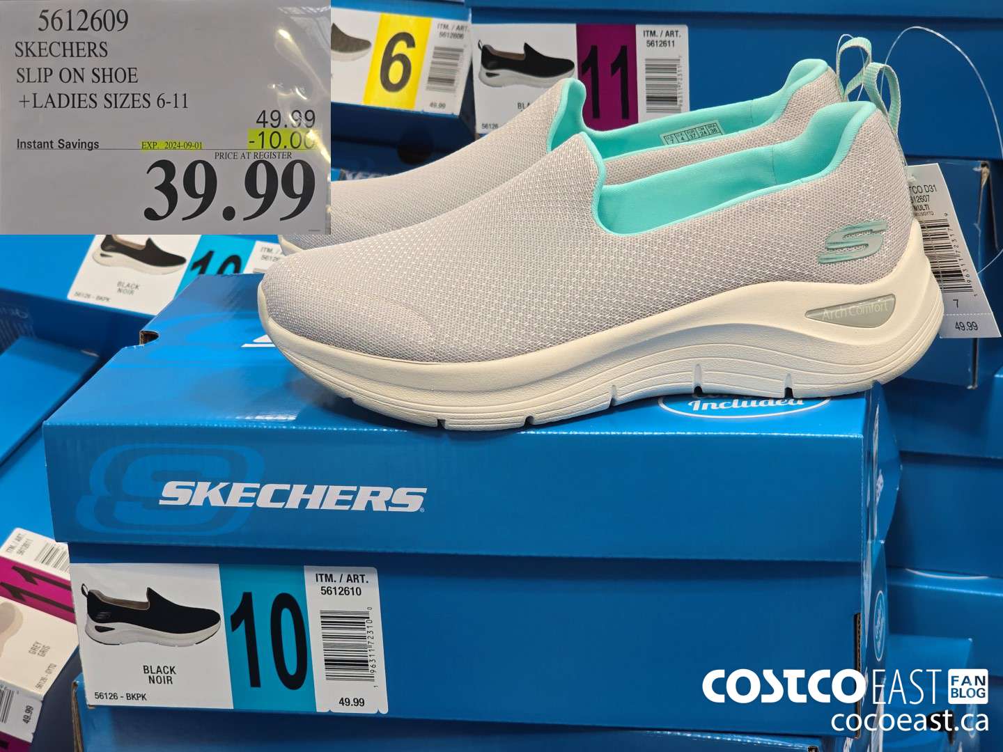 5612609 SKECHERS SLIP ON SHOE +LADIES SIZES 6-11 ($10.00 INSTANT SAVINGS EXPIRES ON 2024-09-01) $39.99