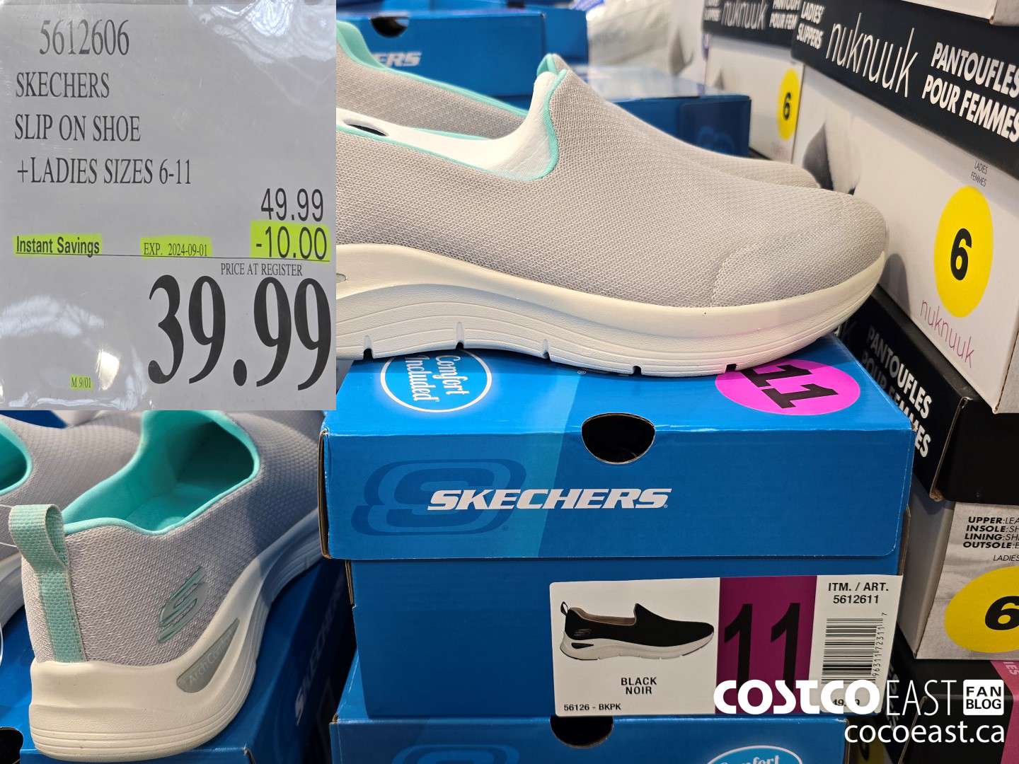 5612606 SKECHERS SLIP ON SHOE + LADIES SIZES 6-11 ($10.00 INSTANT SAVINGS EXPIRES ON 2024-09-01) $39.99
