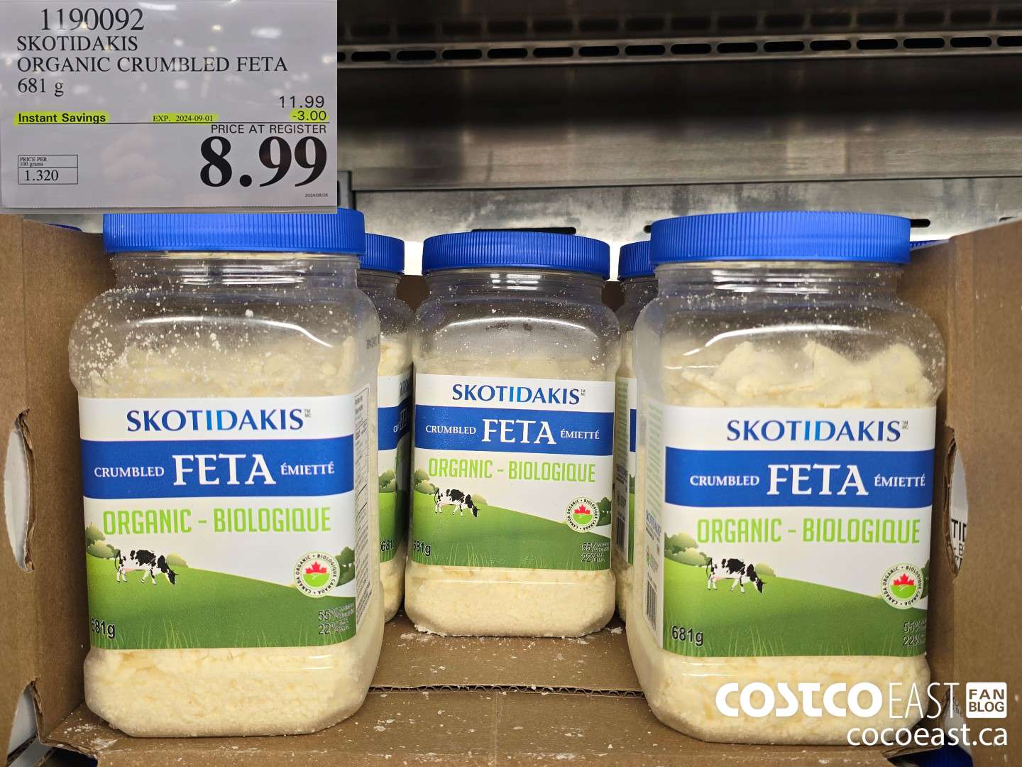 1199092 SKOTIDAKIS ORGANIC CRUMBLED FETA 681g ($3.00 INSTANT SAVINGS EXPIRES ON 2024-09-01) $8.99