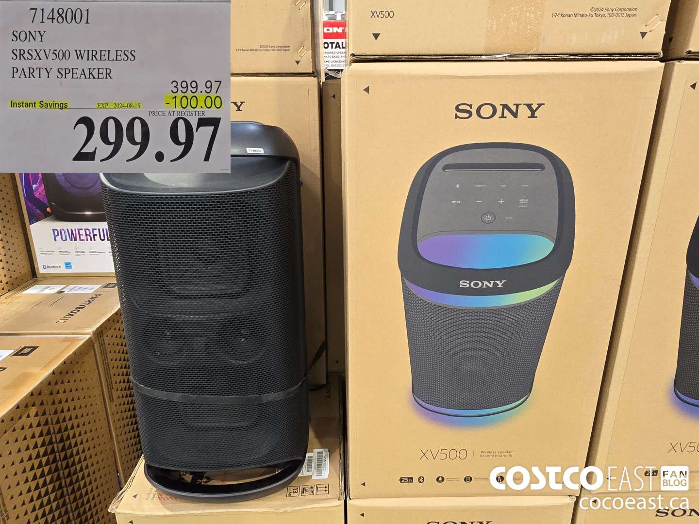 7148001 SONY SRSXV500 WIRELESS PARTY SPEAKER ($100.00 INSTANT SAVINGS EXPIRES ON 2024-08-15) $399.99