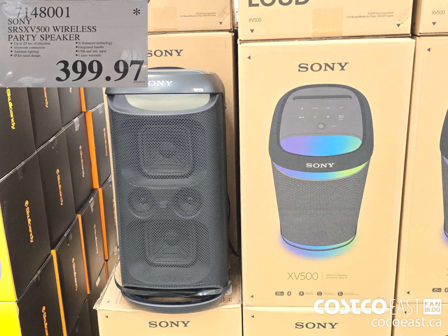 7148001 SONY SRSXV500 WIRELESS PARTY SPEAKER $399.97