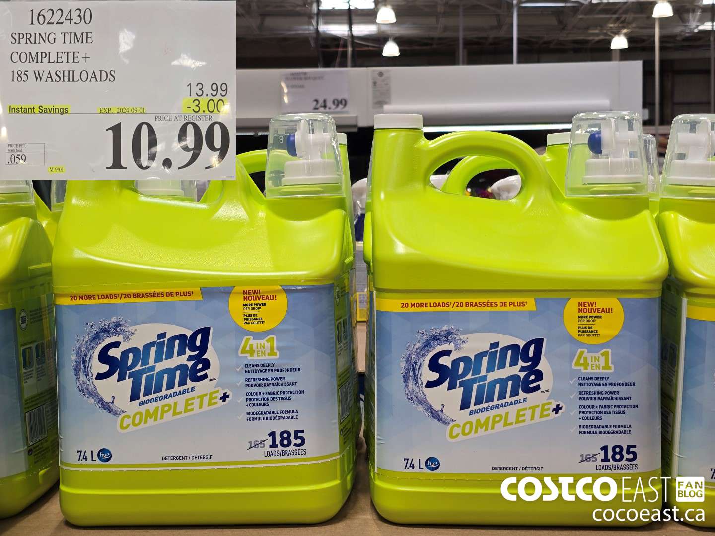 1622430 SPRING TIME COMPLETE+ 185 washloads ($3.00 INSTANT SAVINGS EXPIRES ON 2024-09-01) $10.99