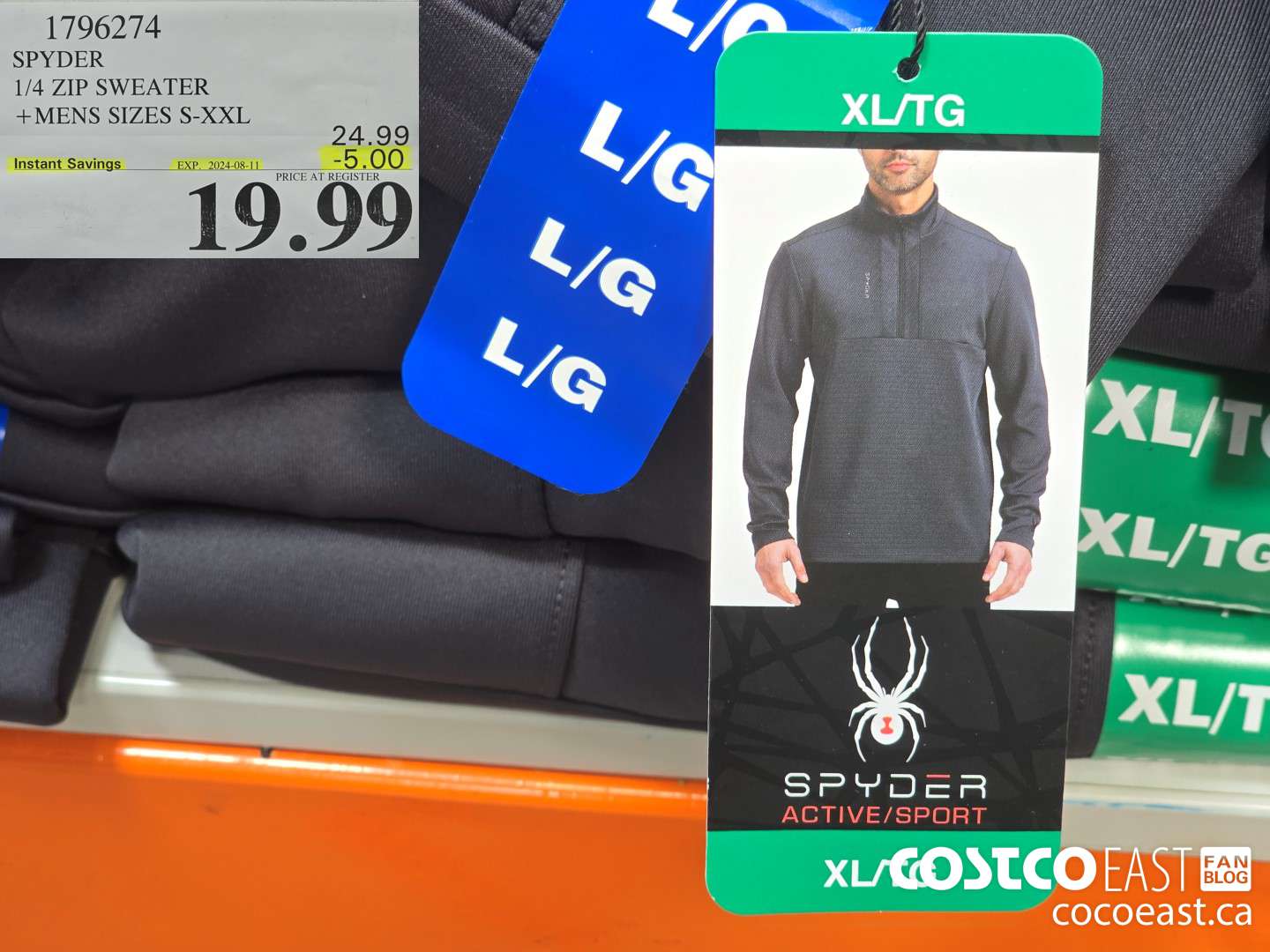 1796274 SPYDER 1/4 ZIP SWEATER +MENS SIZES S-XXL ($5.00 INSTANT SAVINGS EXPIRES ON 2024-08-11) $19.99