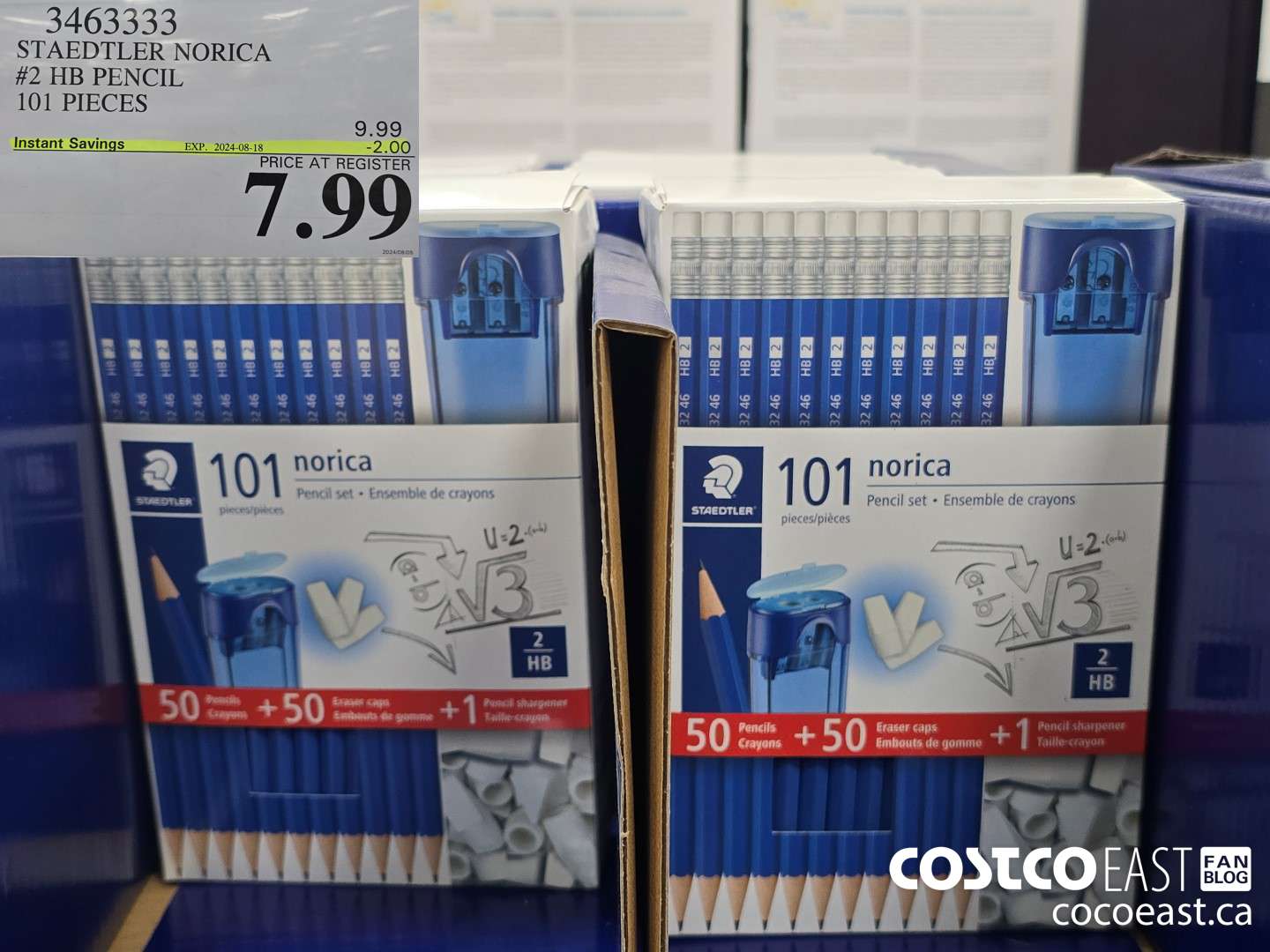 3463333 STAEDTLER/NORICA # 2 HB PENCILS 101 PIECES ($2.00 INSTANT SAVINGS EXPIRES ON 2024-08-18) $7.99