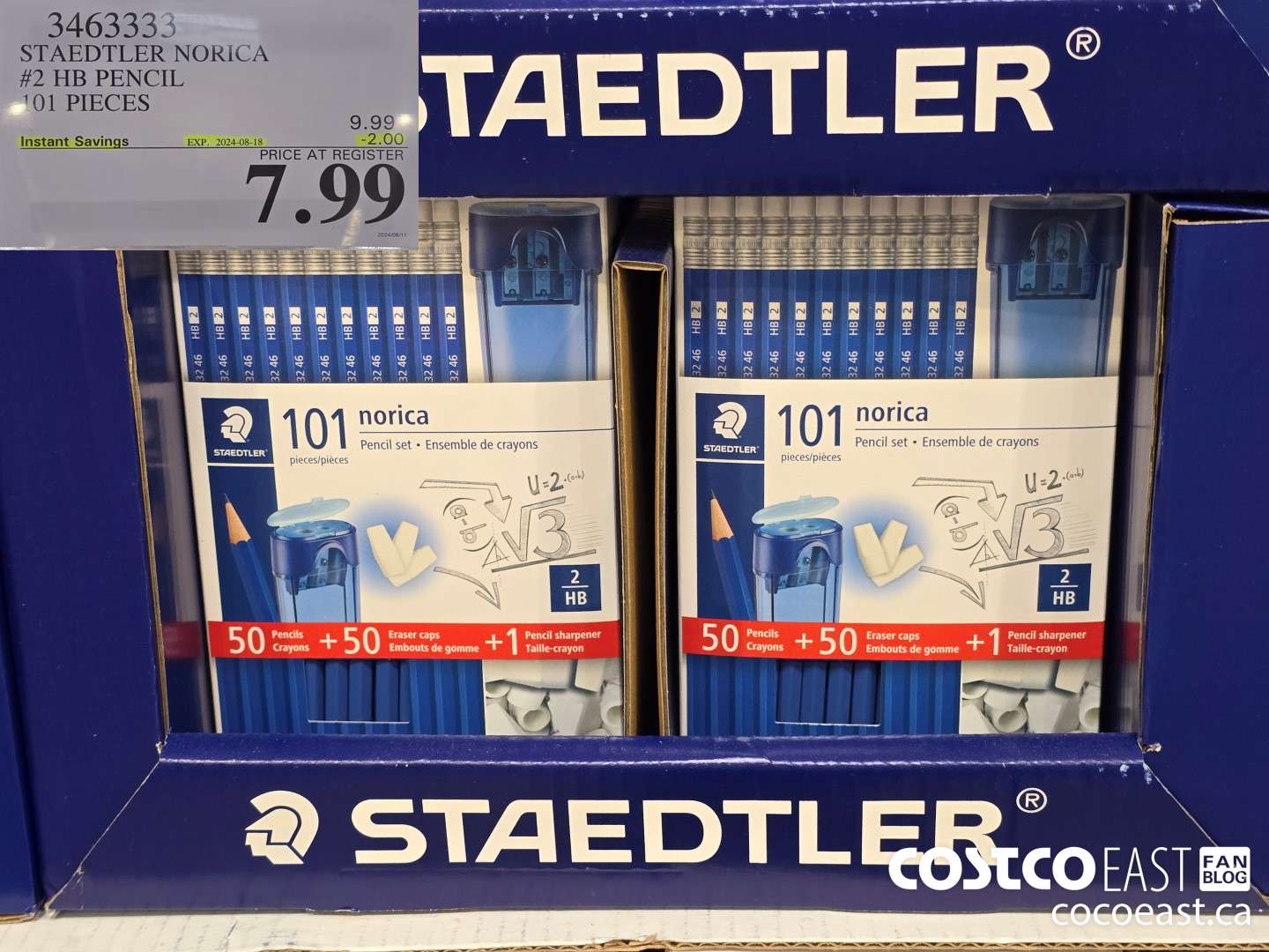 3463333 STAEDTLER/NORICA # 2 HB PENCILS 101 PIECES ($2.00 INSTANT SAVINGS EXPIRES ON 2024-08-18) $7.99