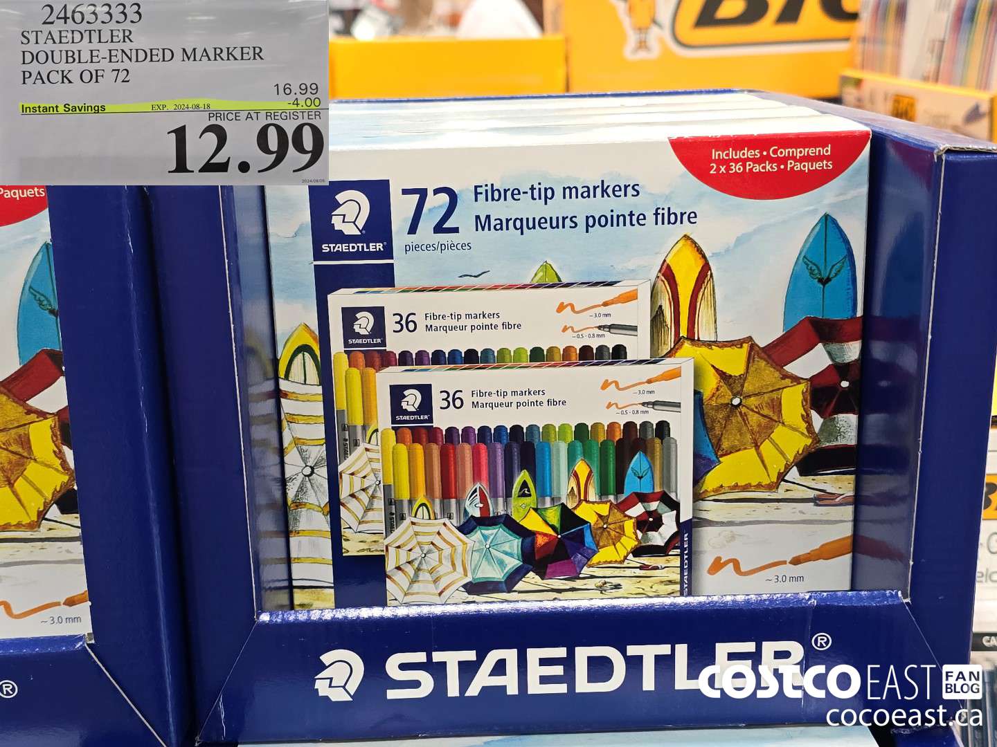2463333 STAEDTLER DOUBLE-ENDED MARKER PACK OF 72 ($4.00 INSTANT SAVINGS EXPIRES ON 2024-08-18) $12.99