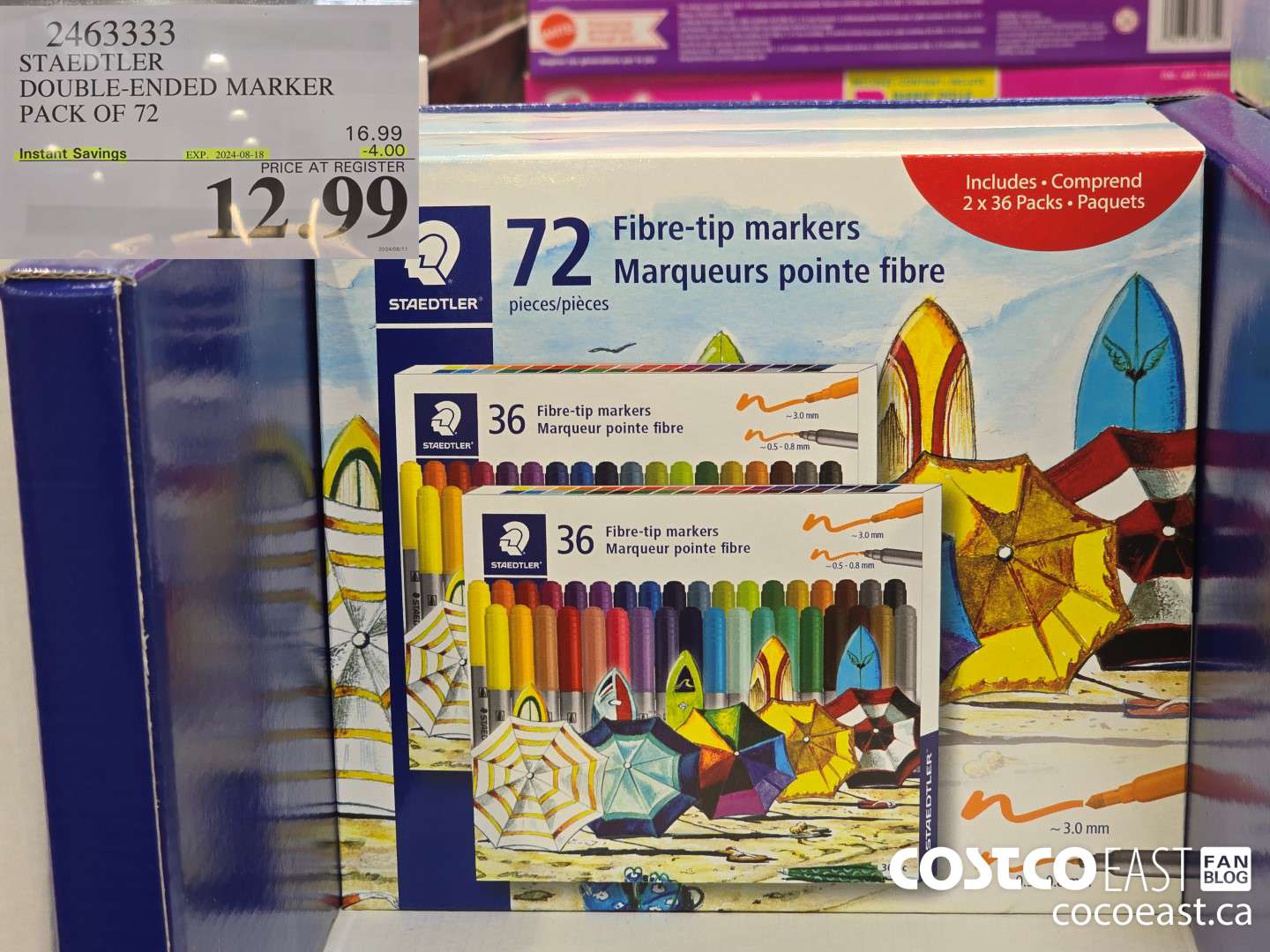 2463333 STAEDTLER DOUBLE-ENDED MARKER PACK OF 72 ($4.00 INSTANT SAVINGS EXPIRES ON 2024-08-18) $12.99