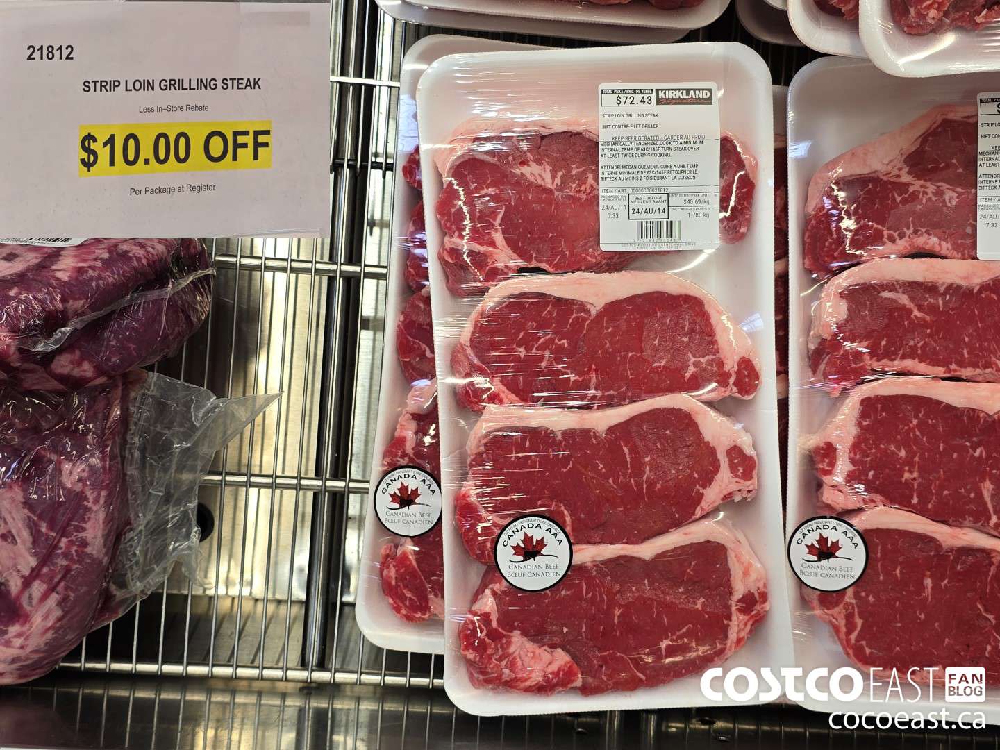 21812 STRIP LOIN GRILLING STEAK ($10.00 INSTANT SAVINGS)