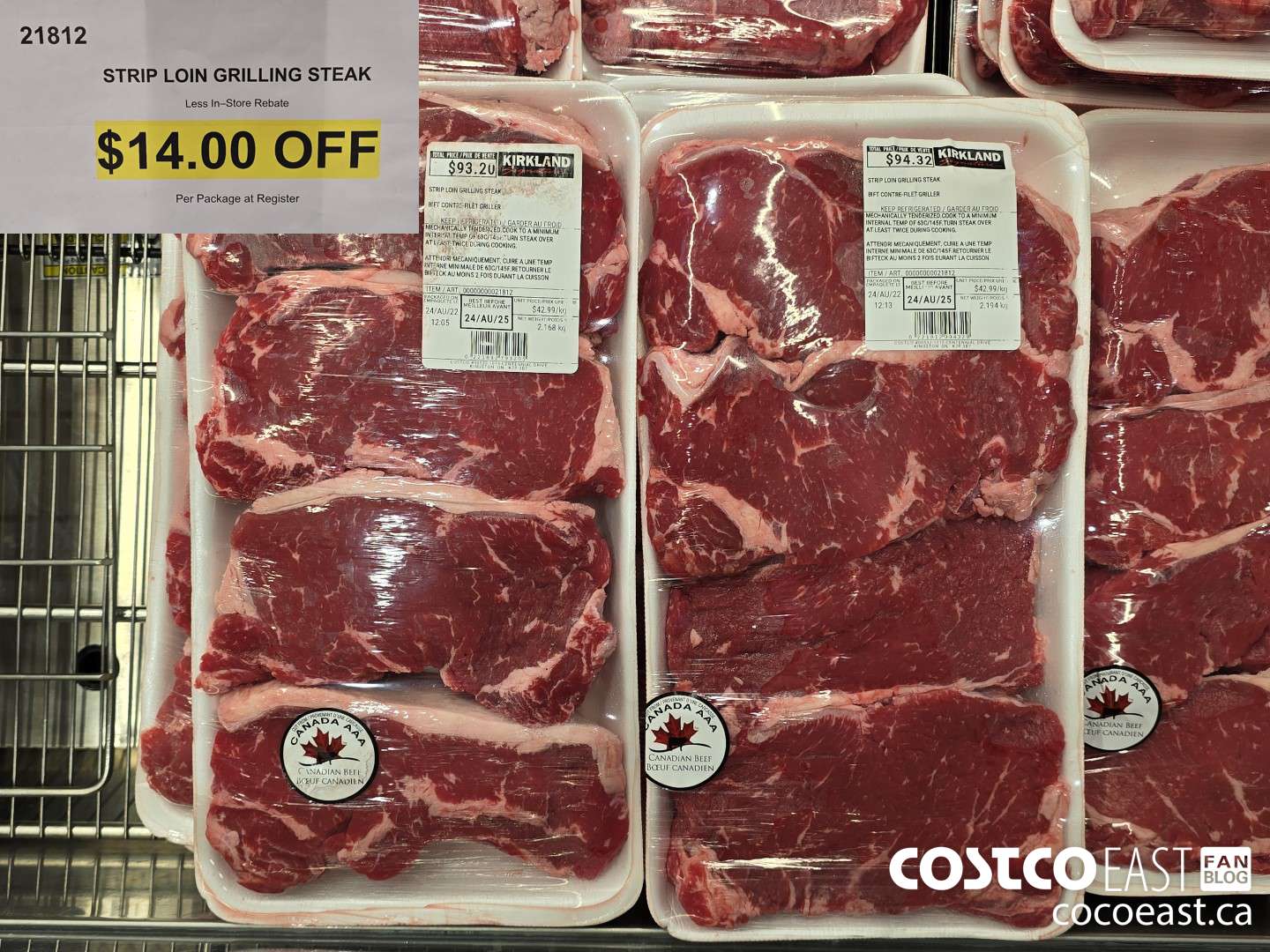 21812 STRIP LOIN GRILLING STEAK ($14.00 INSTANT SAVINGS)