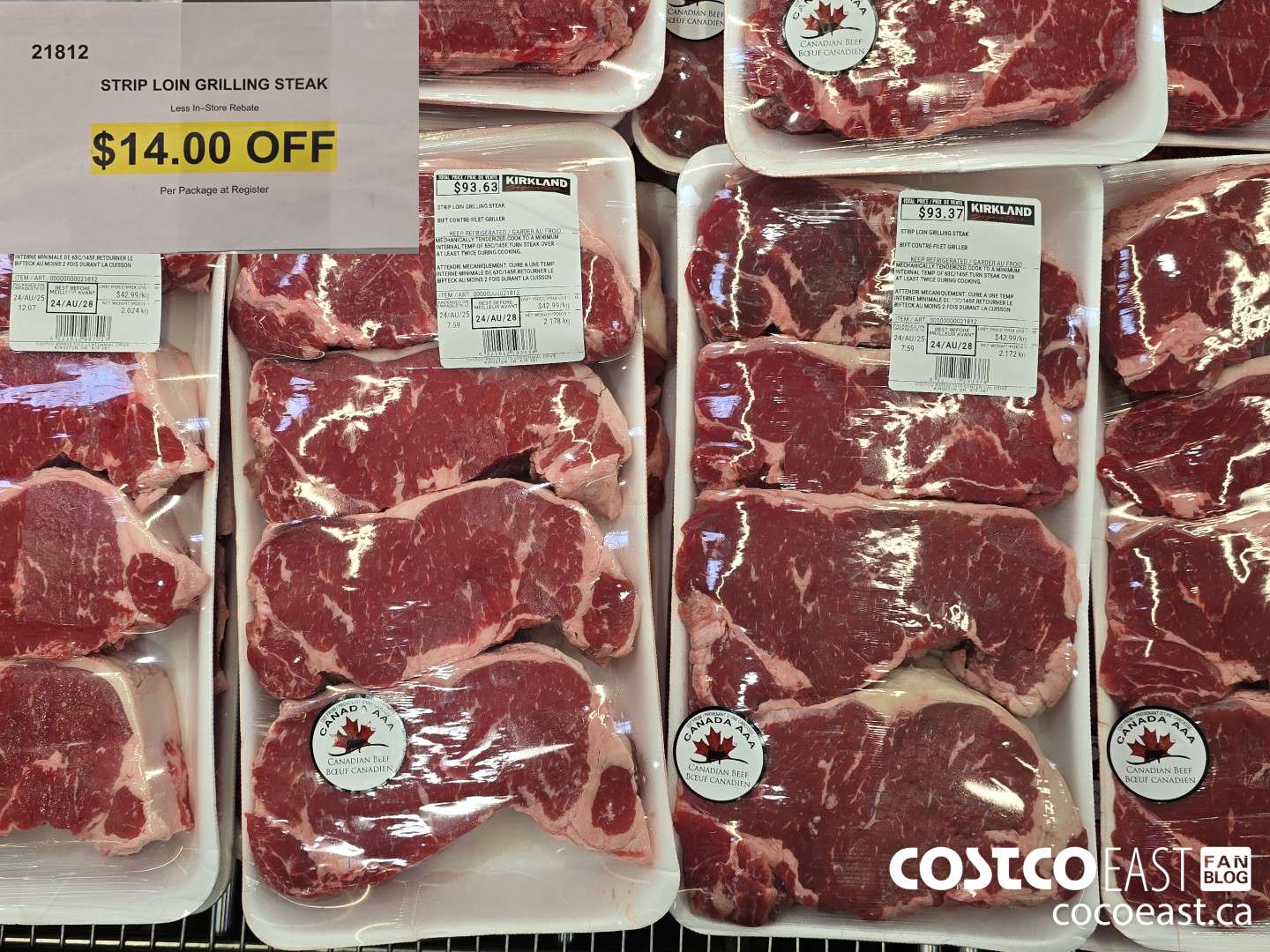 21812 STRIP LOIN GRILLING STEAK ($14.00 INSTANT SAVINGS)