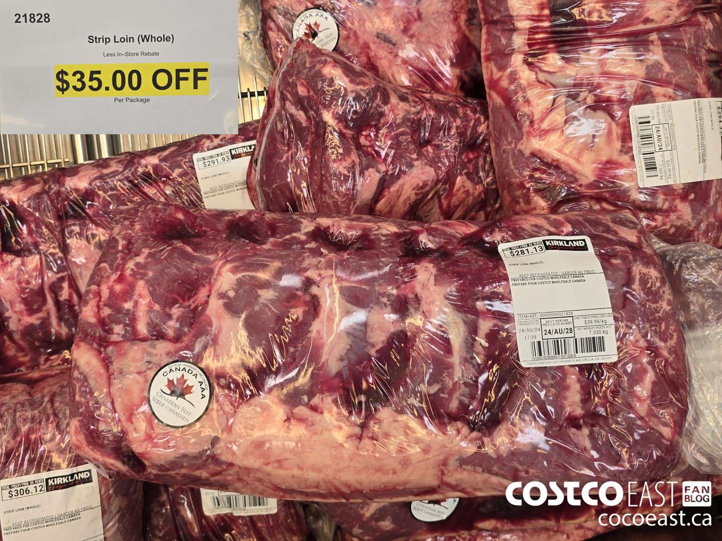 21828 STRIP LOIN (WHOLE) ($30.00 INSTANT SAVINGS)