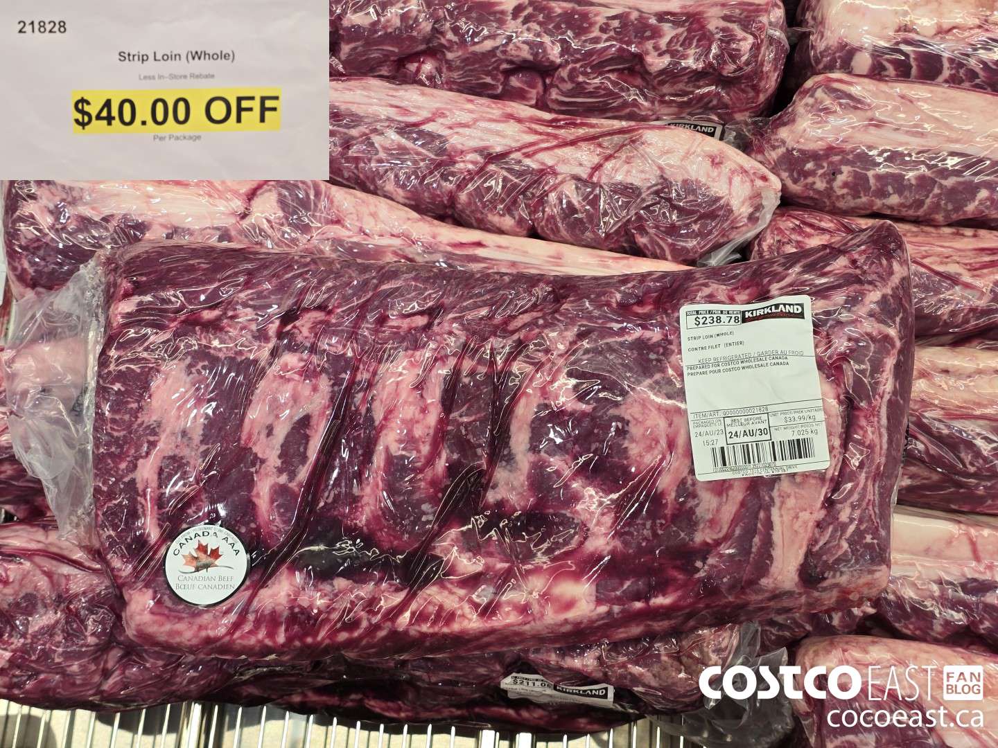 21828 STRIP LOIN (WHOLE) ($40.00 INSTANT SAVINGS)