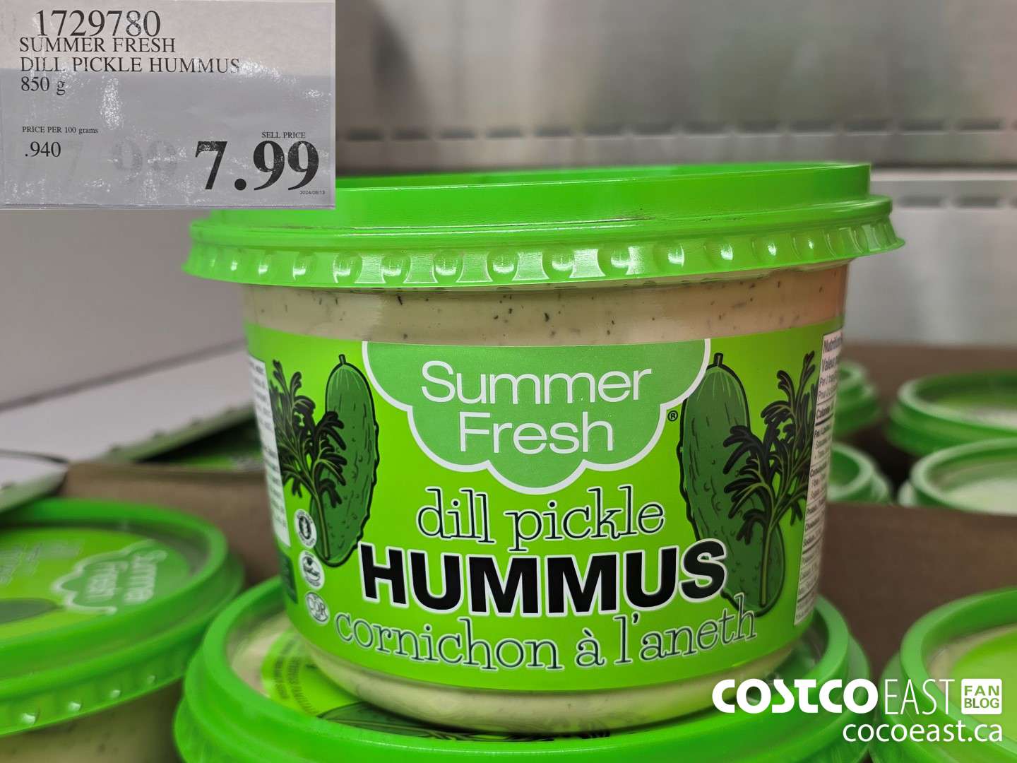1729780 SUMMER FRESH DILL PICKLE HUMMUS 850 G $7.99