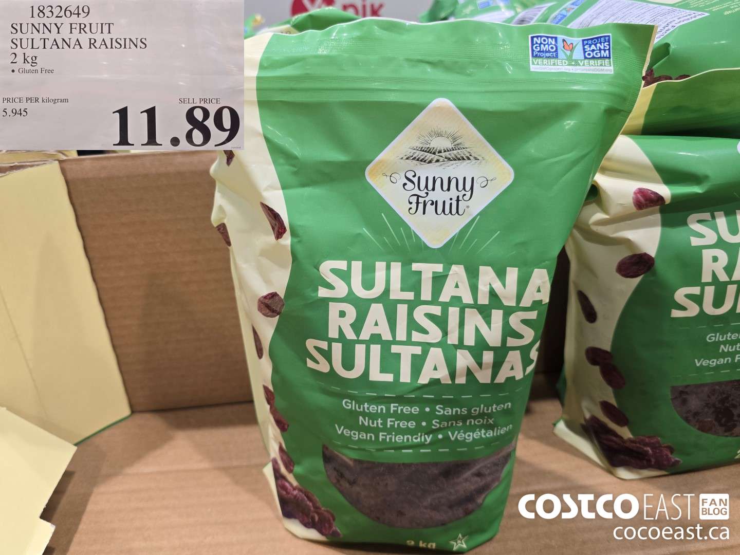 1832649 SUNNY FRUIT SULTANA RAISINS 2 kg $11.89