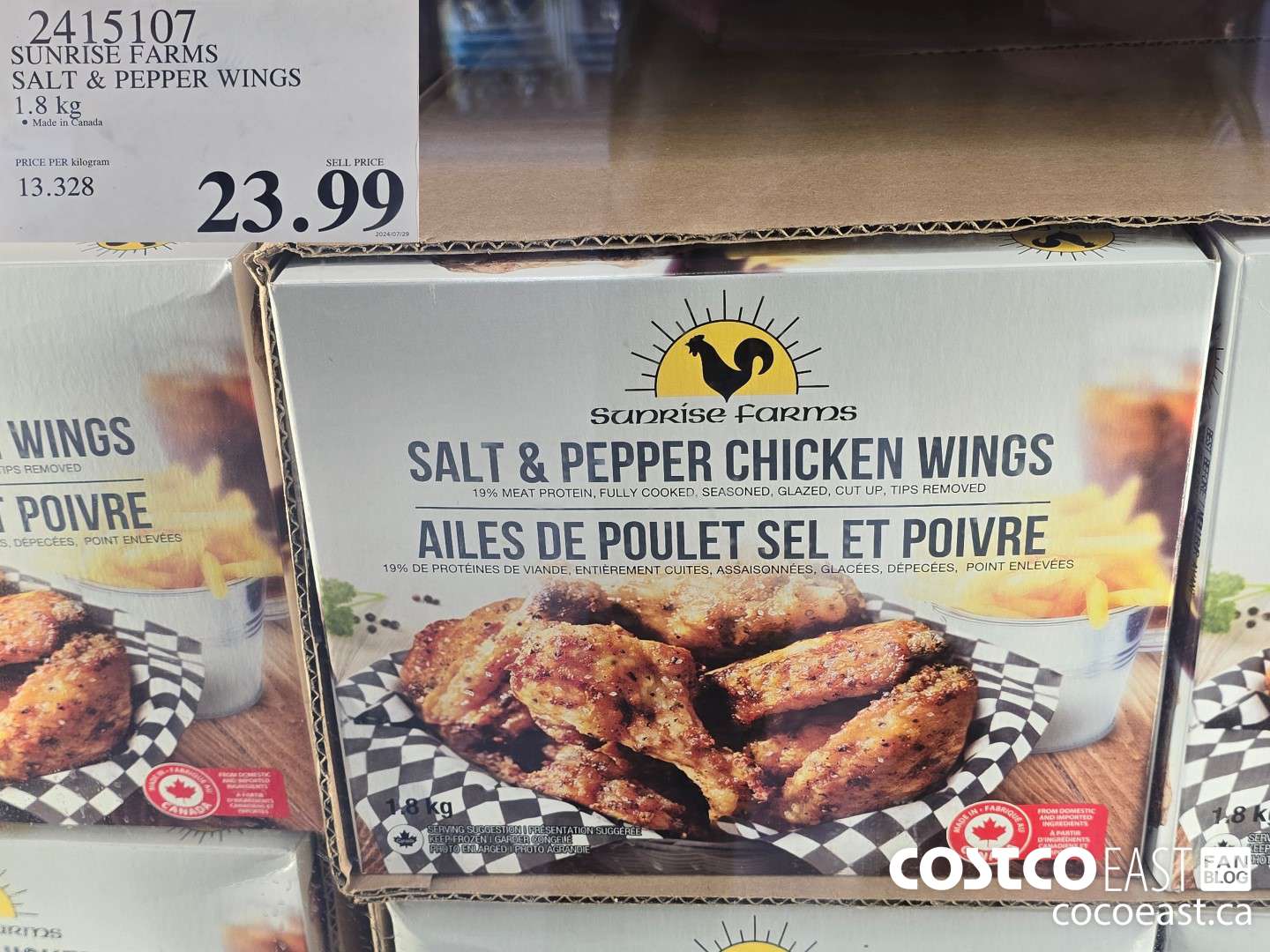 2415107 SUNRISE FARMS SALT & PEPPER WINGS 1.8KG $23.99