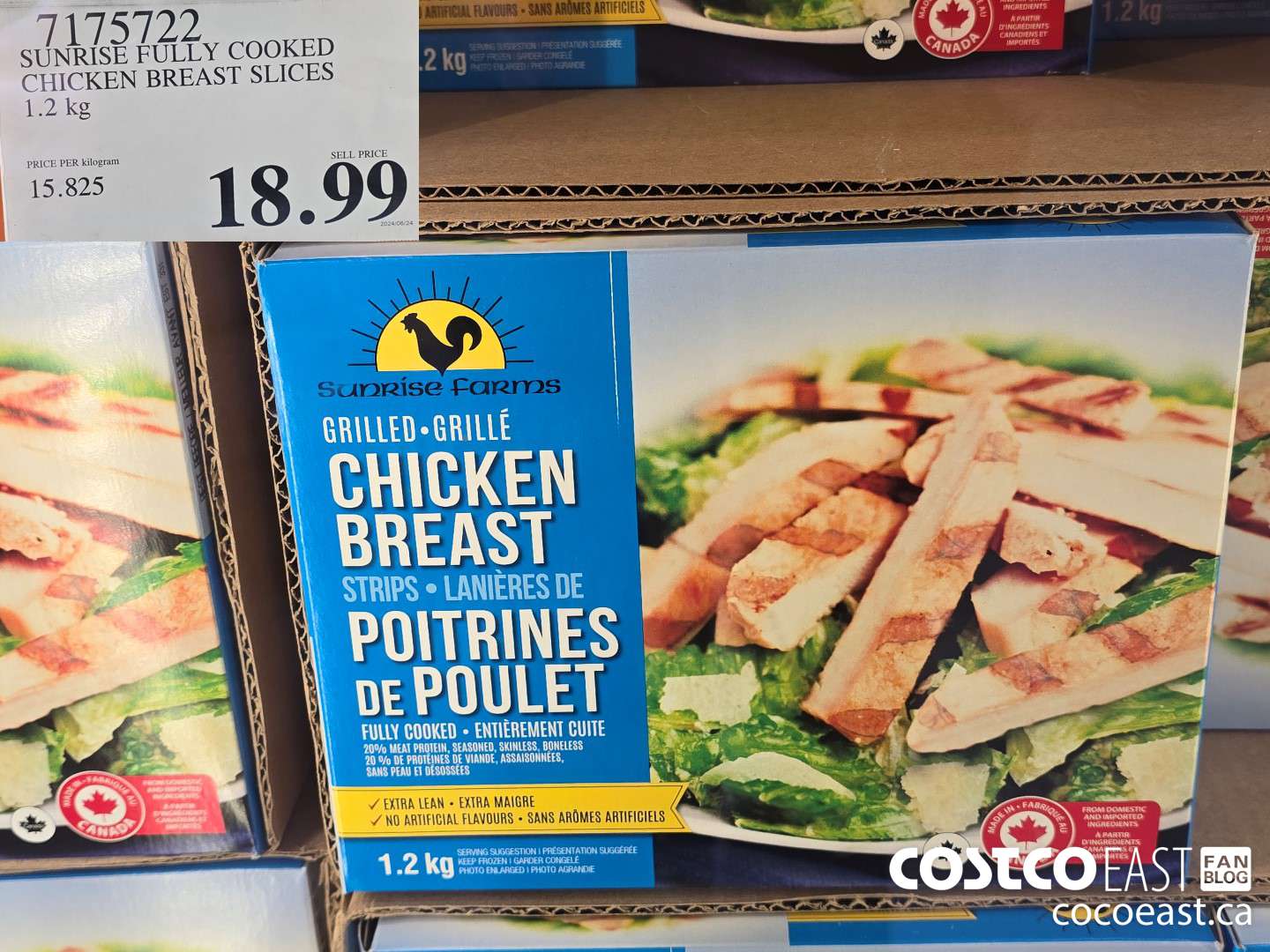 7175722 SUNRISE FULLY COOKED CHICKEN BREAST SLICES 1.2 kg $18.99