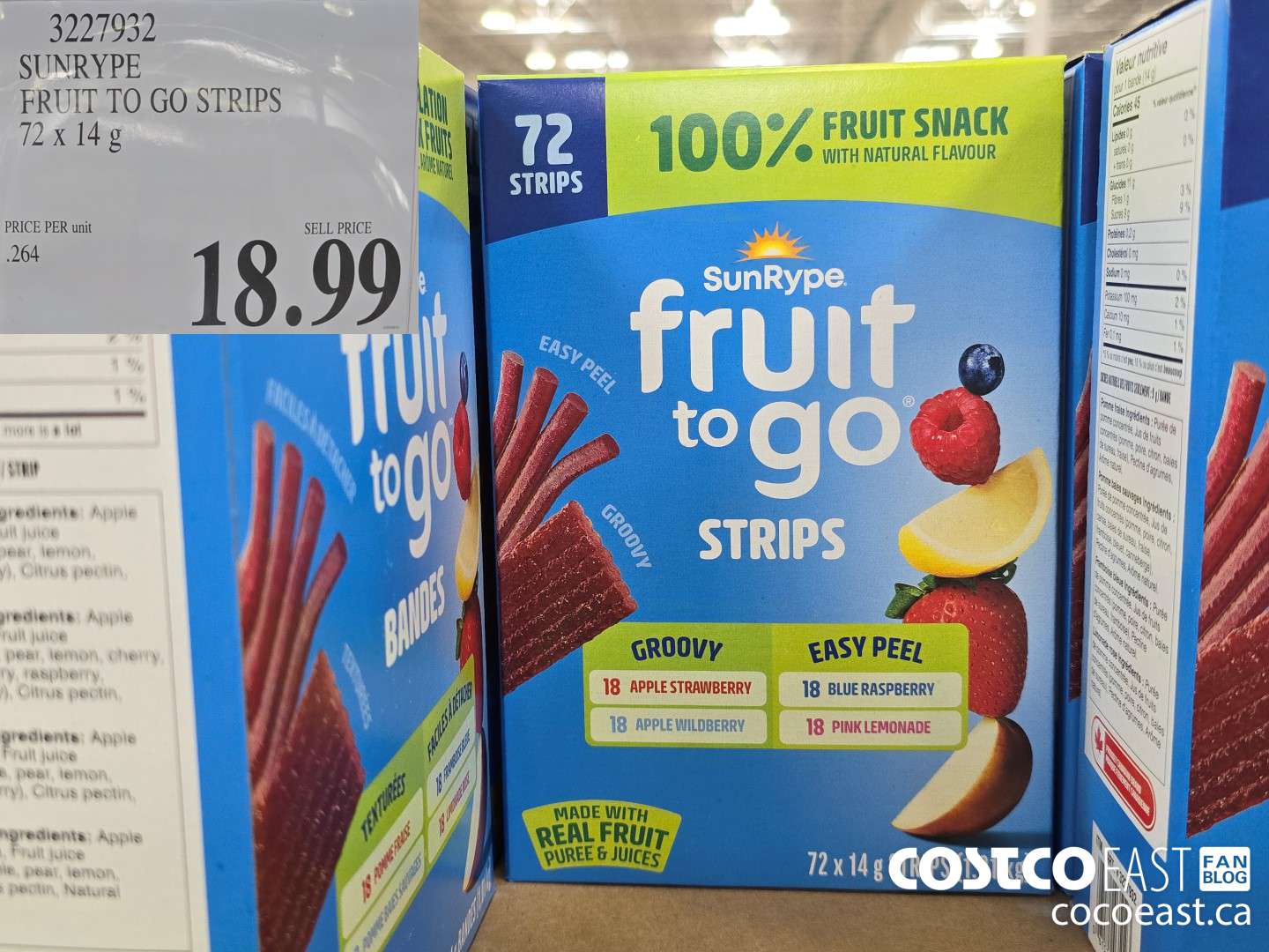 3227932 SUNRYPE FRUIT TO GO STRIPS 72x 14 G $18.99