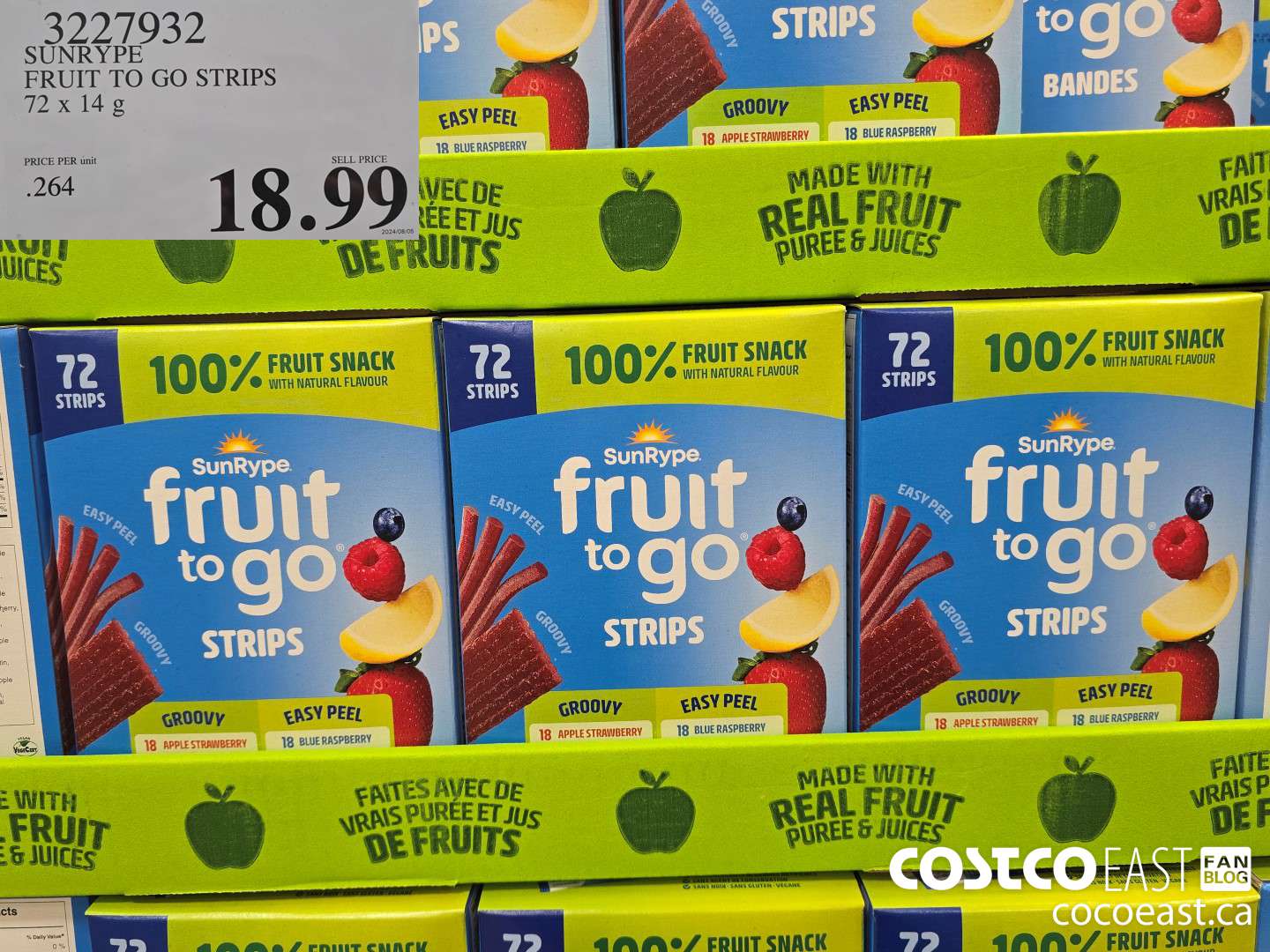 3227932 SUNRYPE FRUIT TO GO STRIPS 72x 14 G $18.99