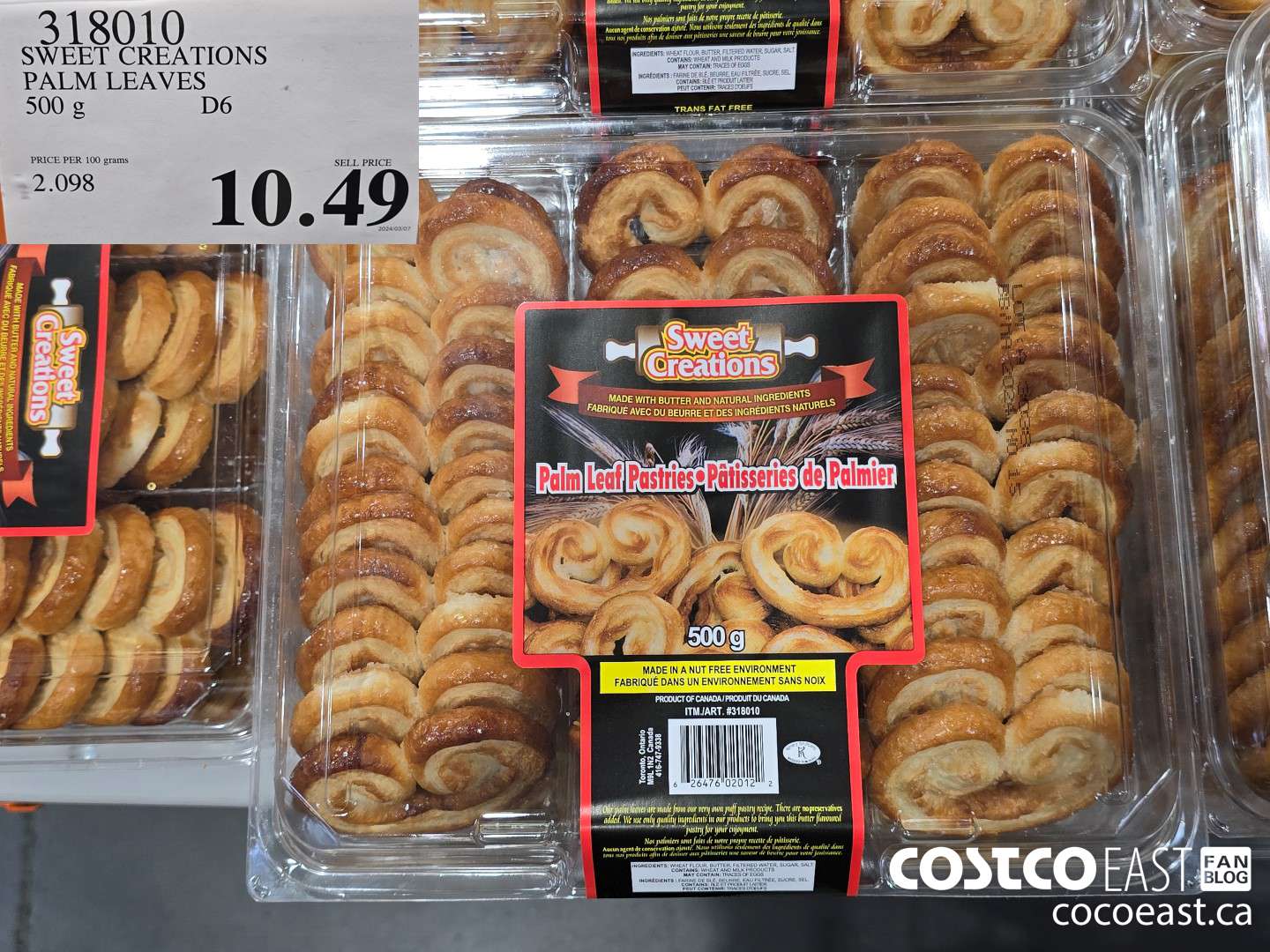 318010 SWEET CREATIONS PALM LEAVES 500 G $10.49