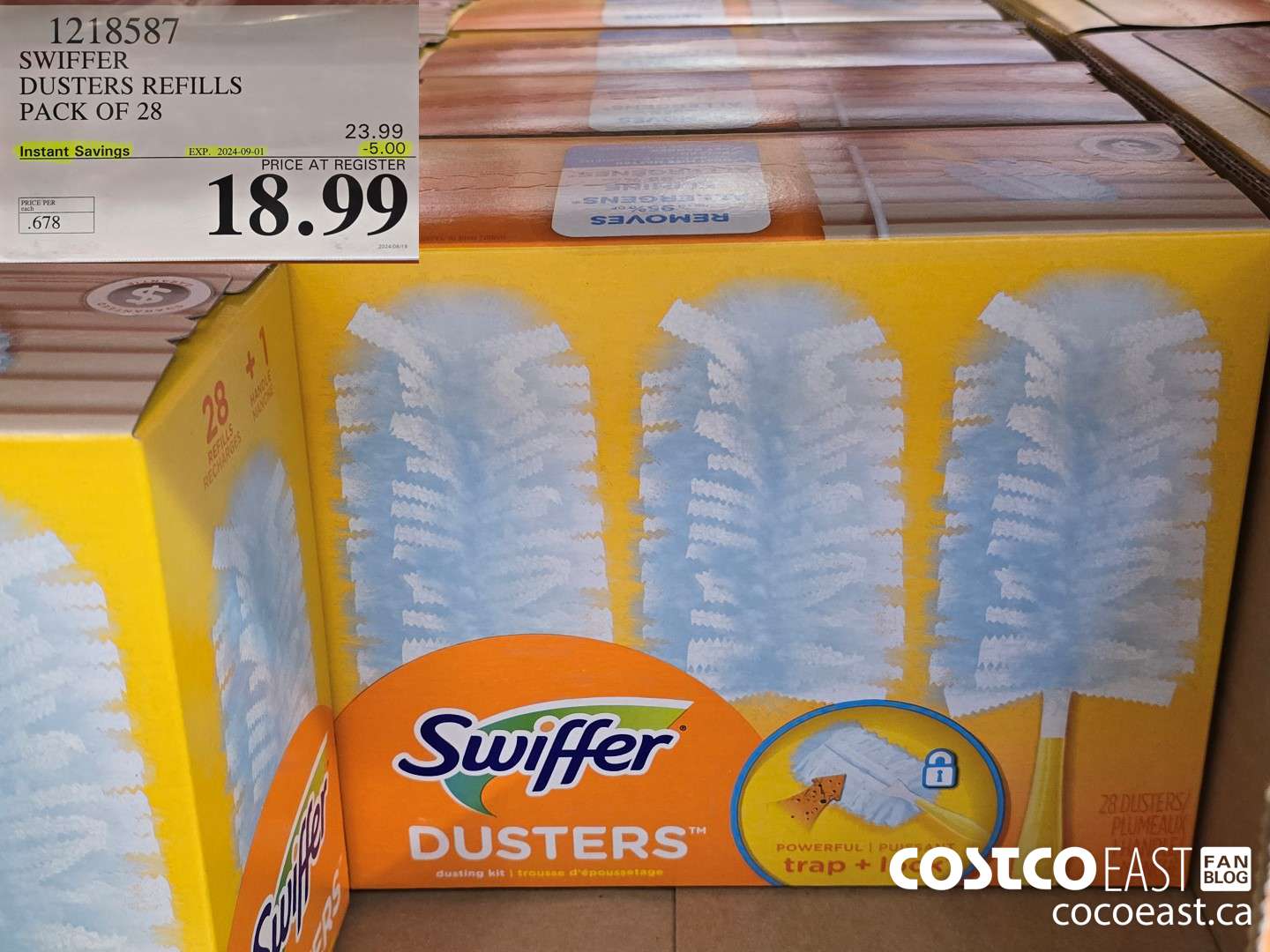 1218587 SWIFFER DUSTERS REFILLS PACK OF 28 ($5.00 INSTANT SAVINGS EXPIRES ON 2024-09-01) $18.99