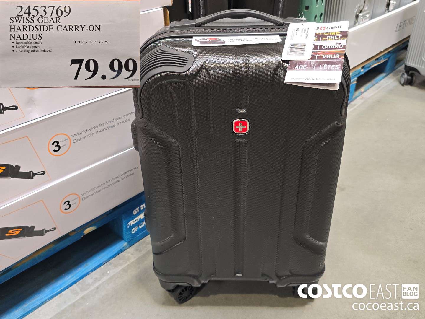 2453769 SWISS GEAR HARDSIDE CARRY-ON NADIUS $79.99