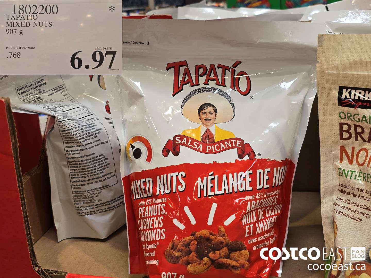1802200 TAPATIO MIXED NUTS 907 g $6.97