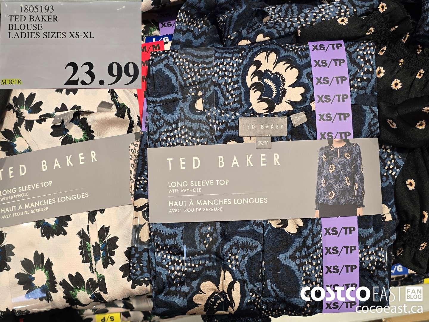 1805193 TED BAKER BLOUSE LADIES SIZES XS-XL $23.99