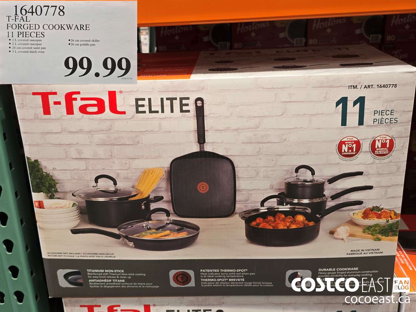 1640778 T-FAL FORGED COOKWARE 11 PIECE $99.99