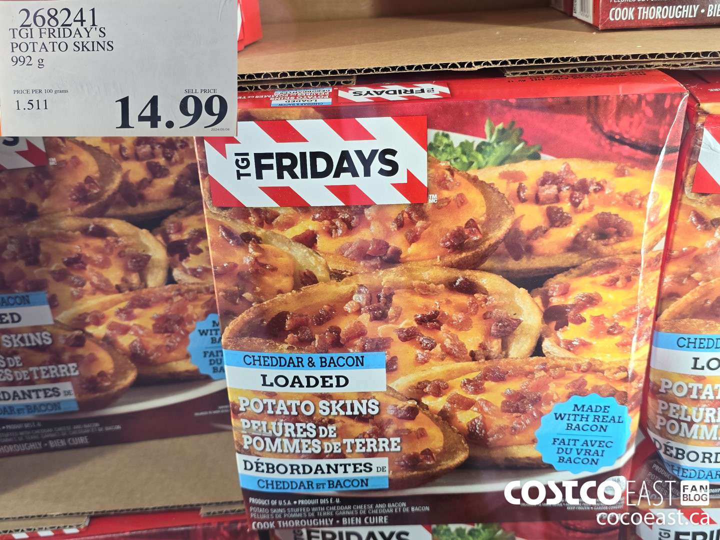 268241 TGI FRIDAY'S POTATO SKINS 922 G $14.99