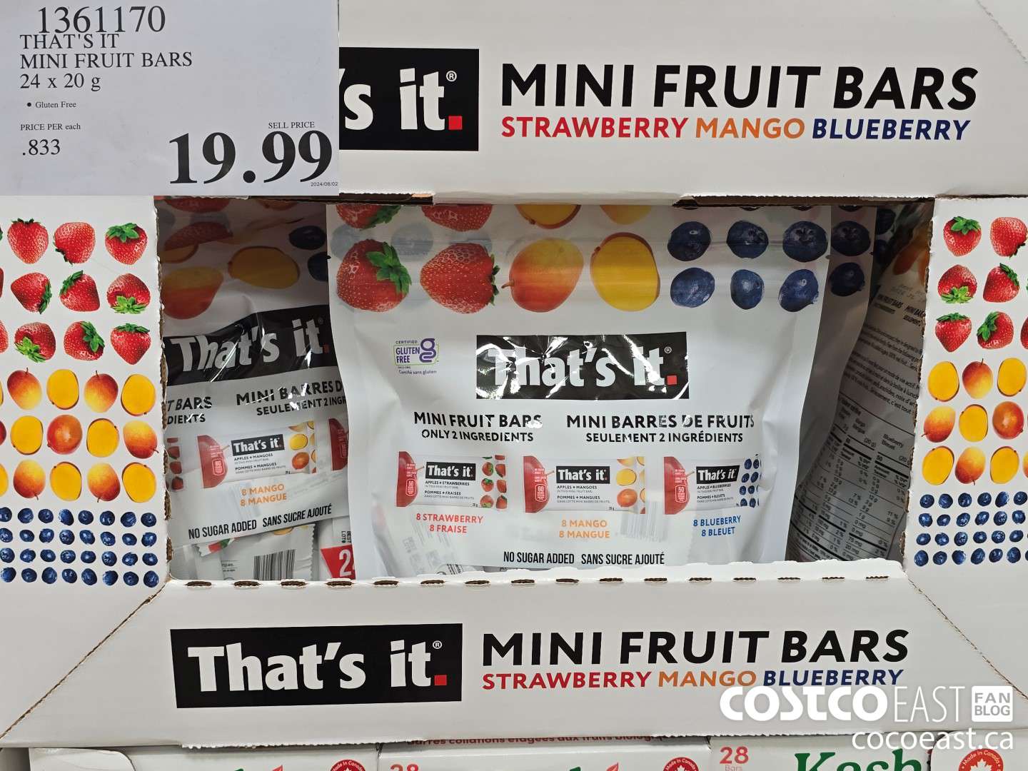 1361170 THAT'S IT MINI FRUIT BARS 24 x 20 g $19.99
