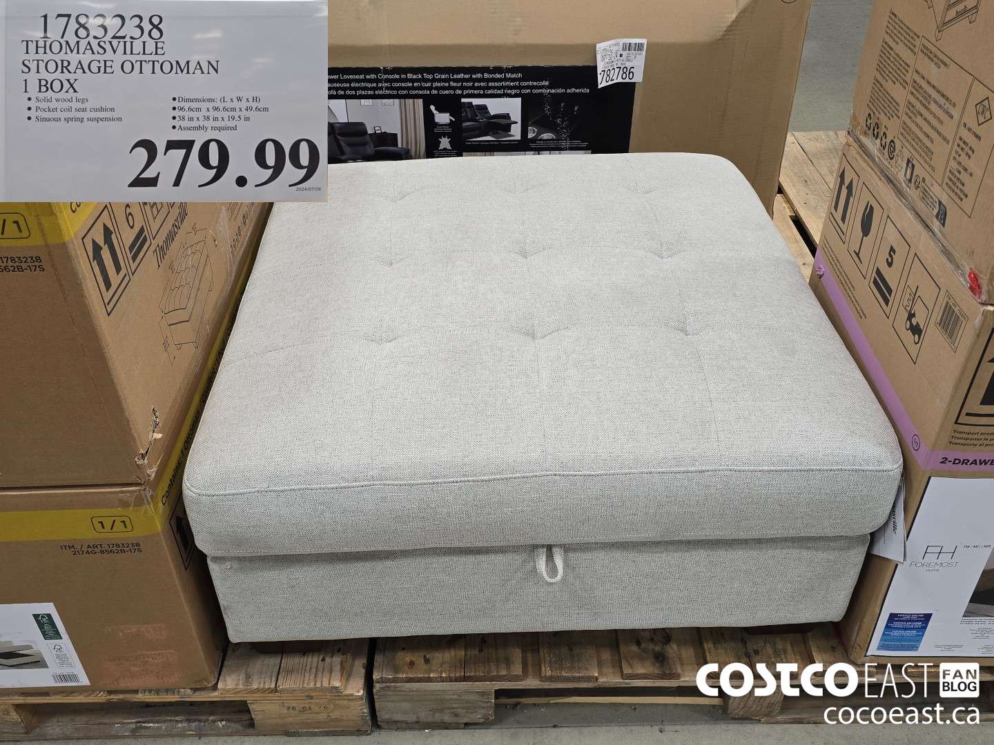 1785238 THOMASVILLE STORAGE OTTOMAN 1 BOX $279.99