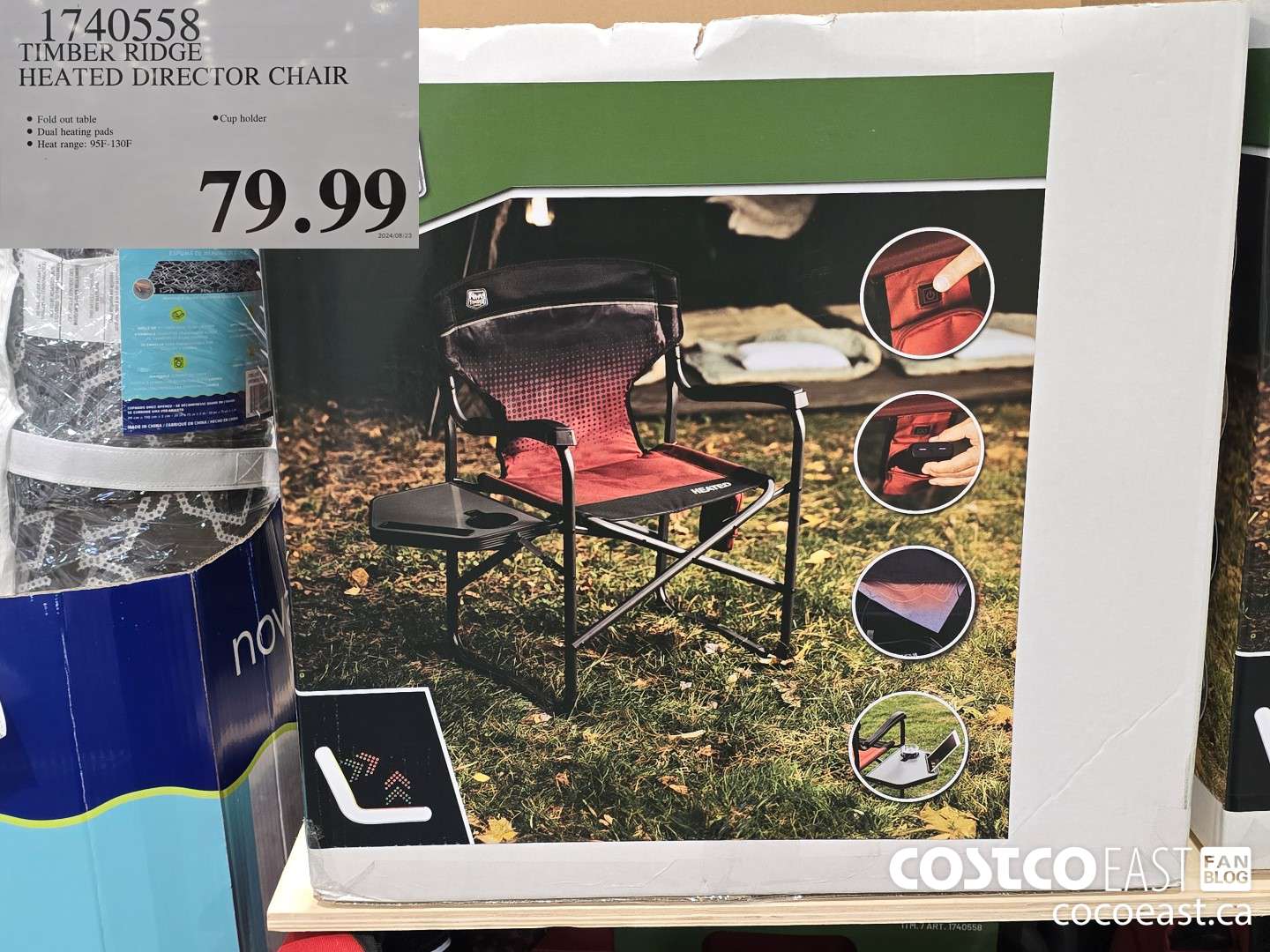 1740558 TIMBER RIDGE HEATED DIRECTOR CHAIR $79.99