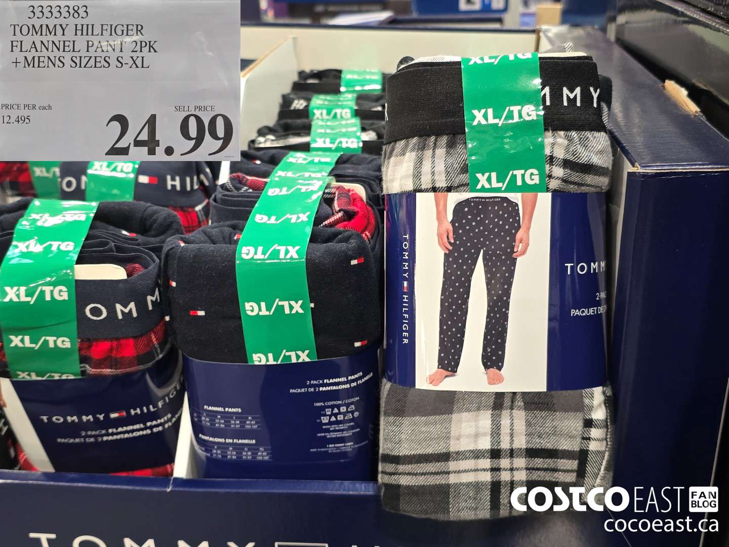 3333383 TOMMY HILFIGER PLANNEL PANT 2PK +MENS SIZES S-XL $24.99