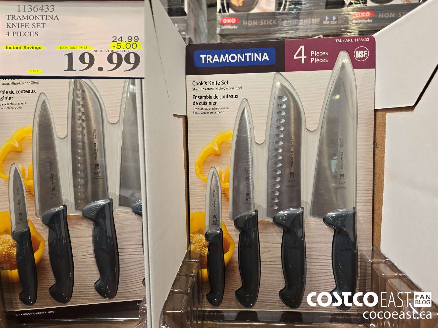 1136433 TRAMONTINA KNIFE SET 4 PIECES ($5.00 INSTANT SAVINGS EXPIRES ON 2024-08-25) $19.99