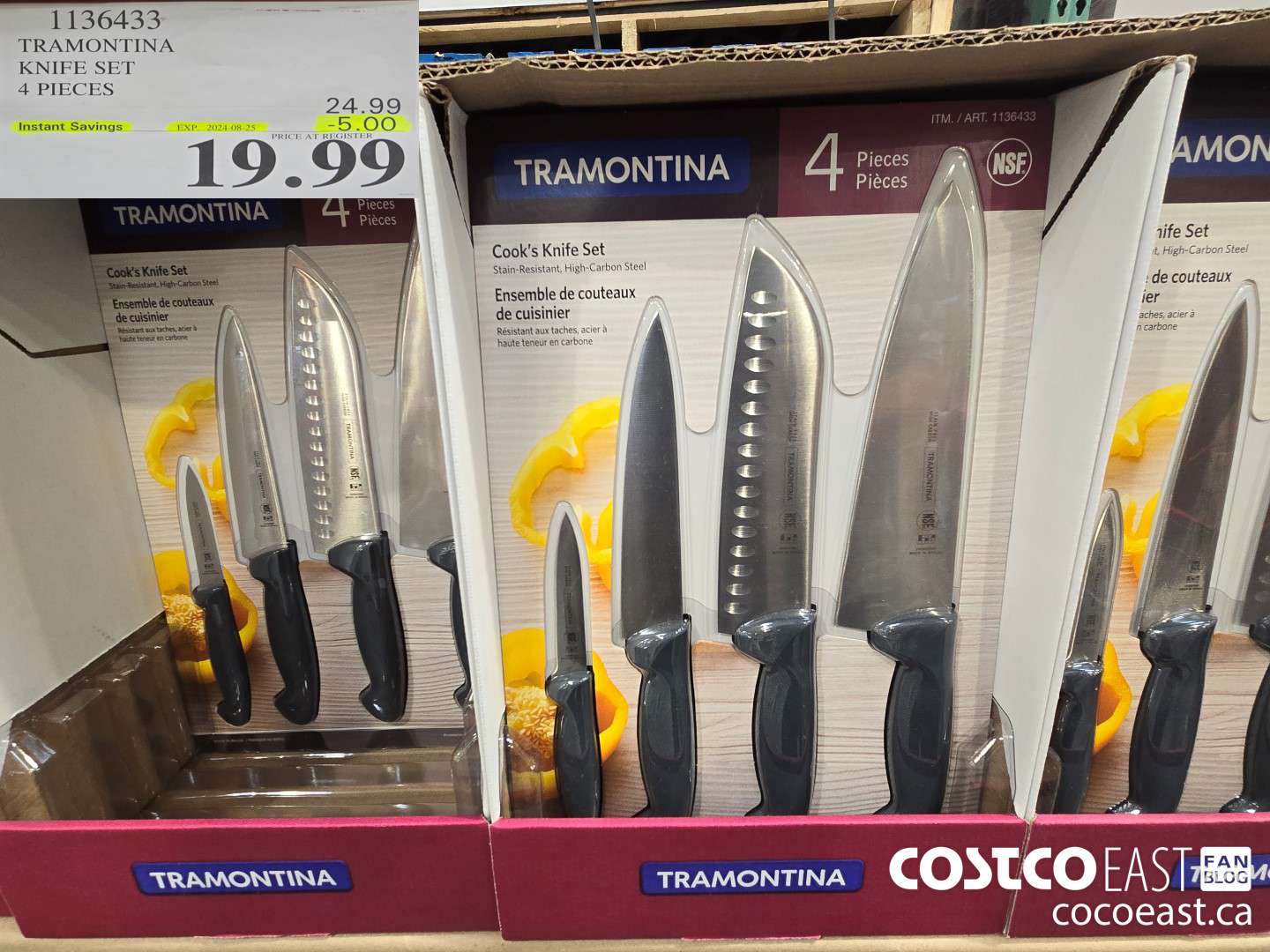 1136433 TRAMONTINA KNIFE SET 4 PIECES ($5.00 INSTANT SAVINGS EXPIRES ON 2024-08-25) $19.99