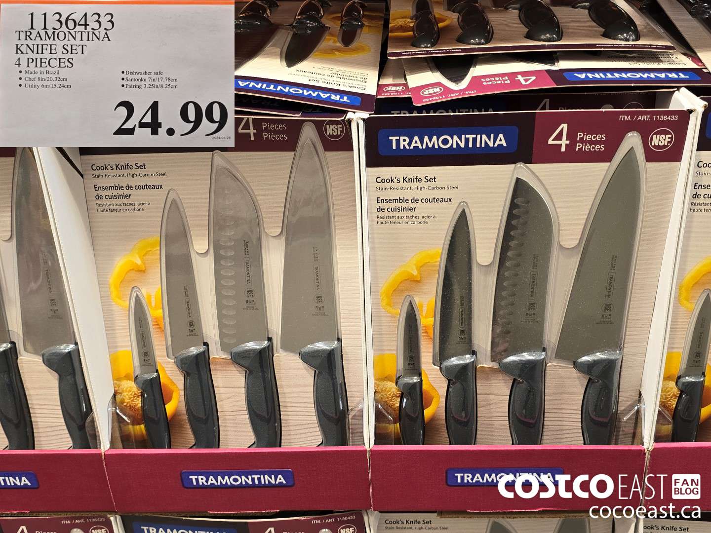 1136433 TRAMONTINA KNIFE SET 4 PIECES $24.99