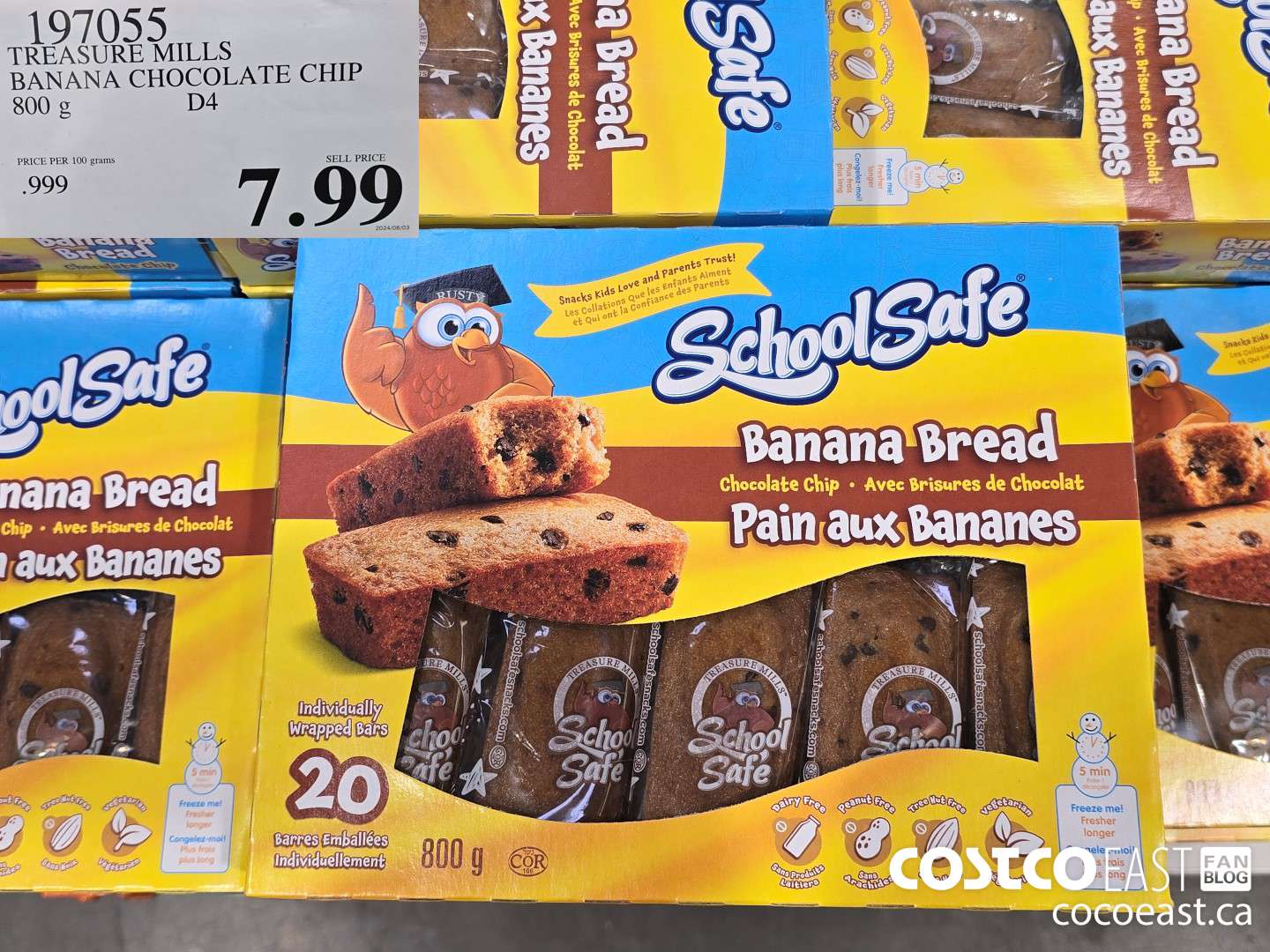 197055 TREASURE MILLS BANANA CHOCOLATE CHIP 800 g $7.99