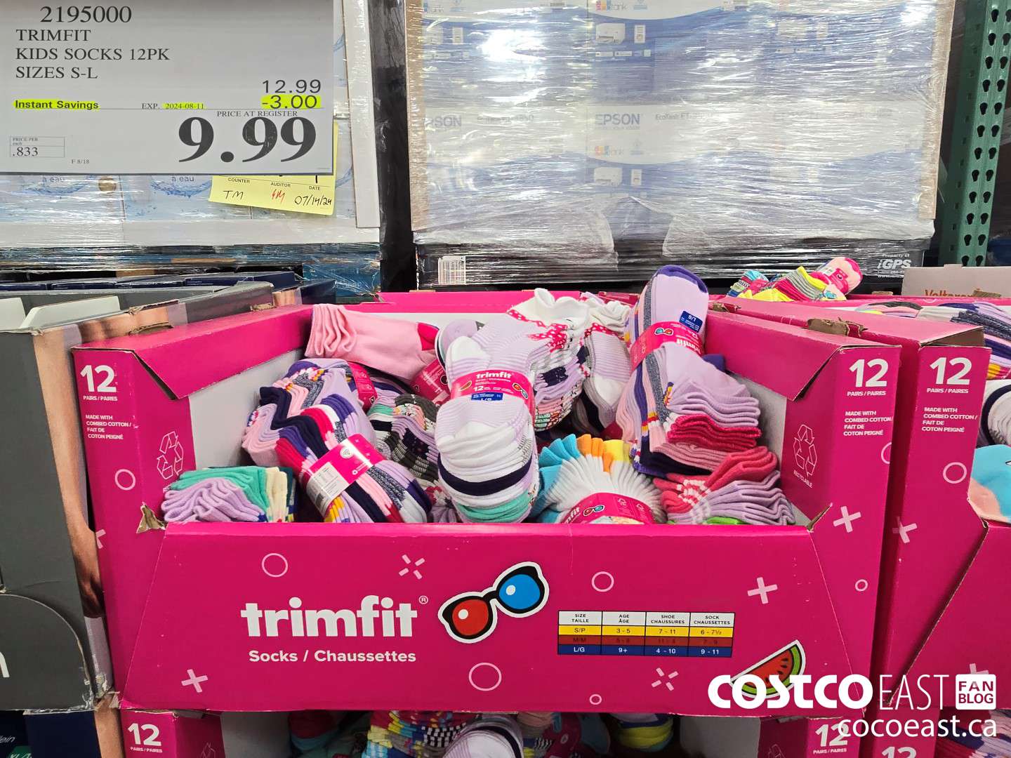 2195000 TRIMFIT KIDS SOCK 12PK SIZES S-L ($3.00 INSTANT SAVINGS EXPIRES ON 2023-08-11) $12.99