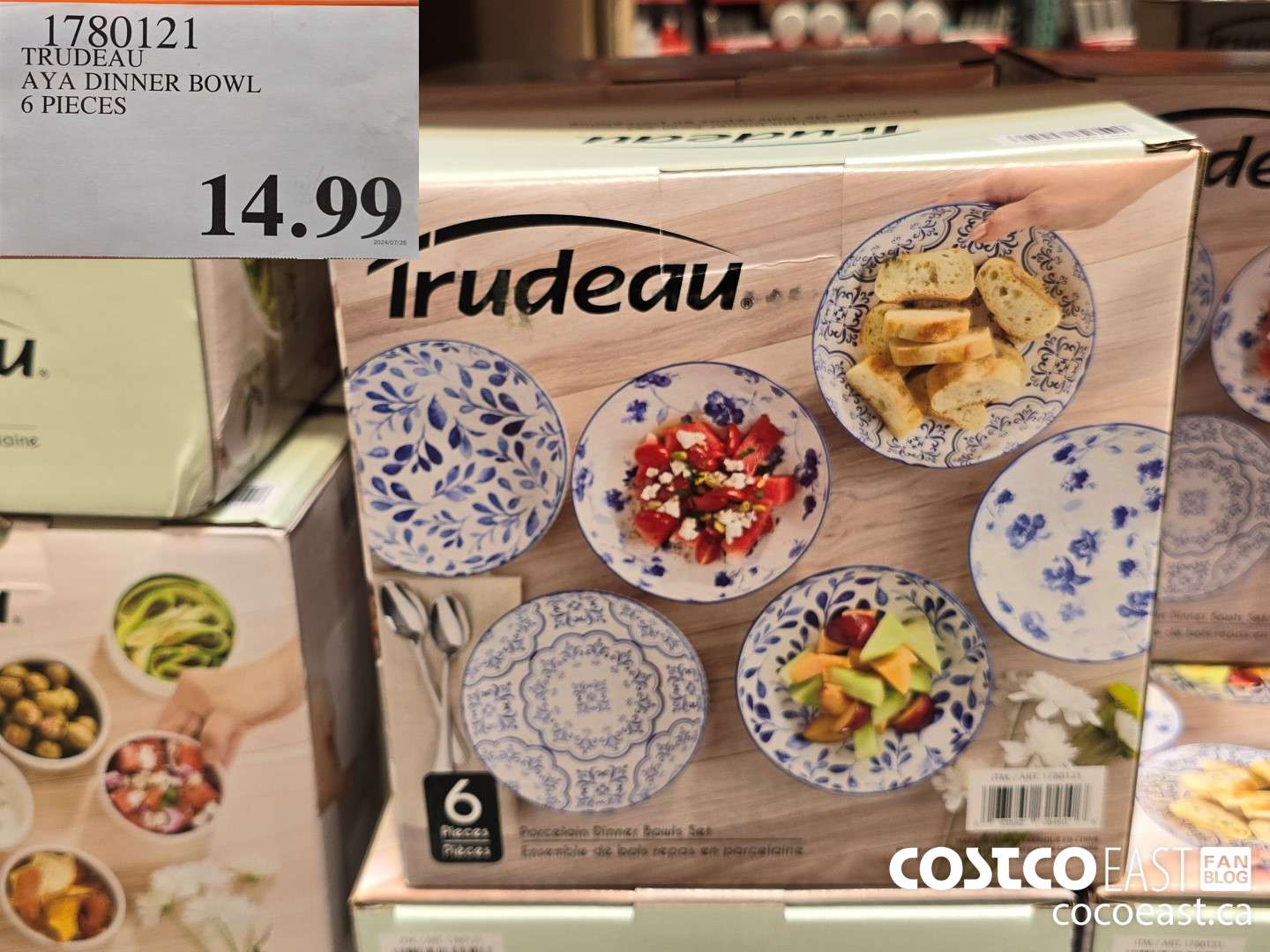 1780121 TRUDEAU AYA DINNER BOWL 6 PIECES $14.99
