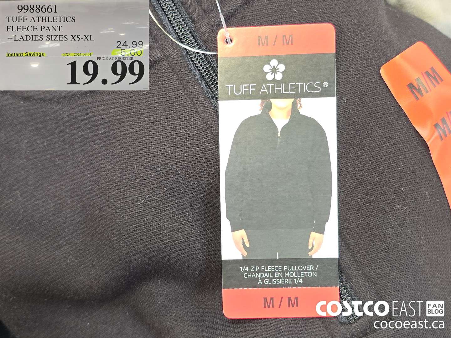 9988661 TUFF ATHLETICS FLEECE PANT +LADIES SIZES XS-XL ($5.00 INSTANT SAVINGS EXPIRES ON 2024-09-01) $19.99