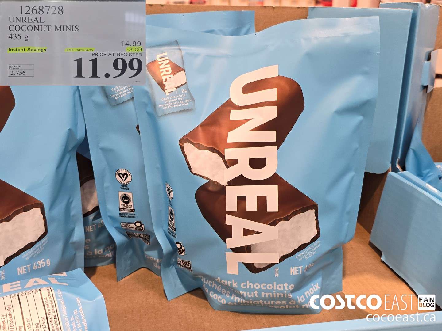 1268728 UNREAL COCONUT MINIS 435g ($3.00 INSTANT SAVINGS EXPIRES ON 2024-08-25) $11.99