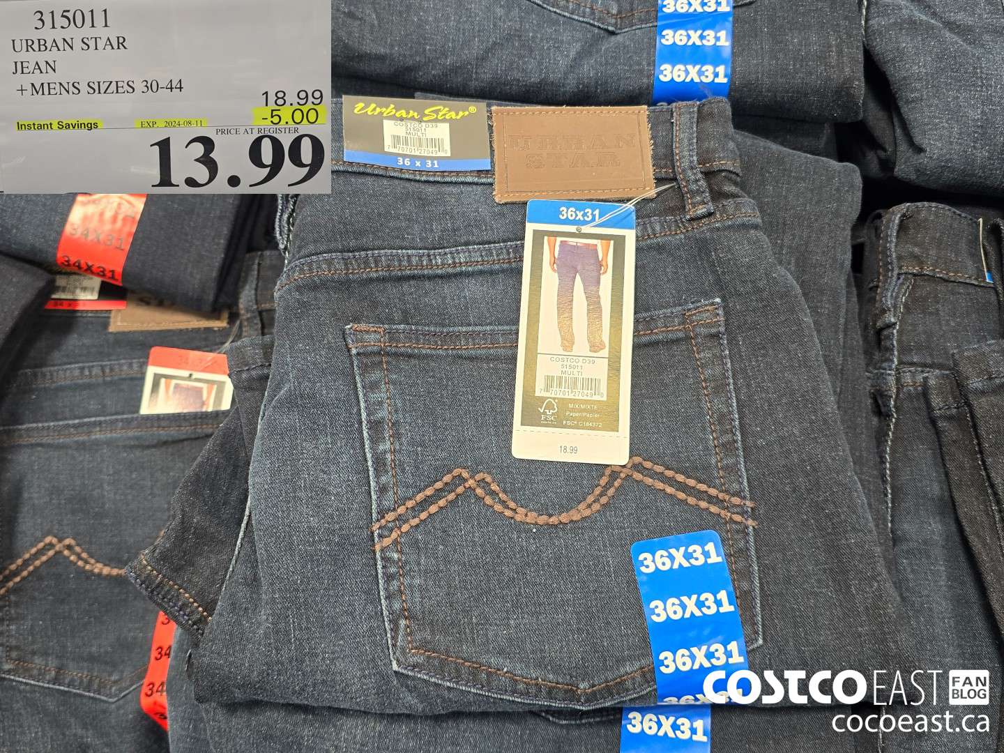 315011 URBAN STAR JEAN MENS SIZES 30-44 ($5.00 INSTANT SAVINGS EXPIRES ON 2024-08-11) $13.99