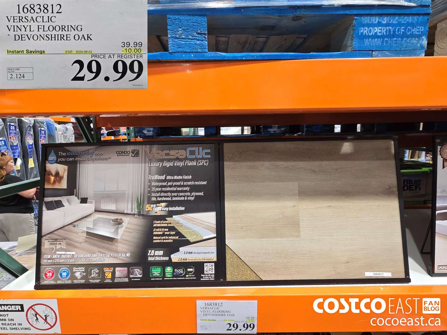 1683812 VERSACLIC VINYL FLOORING DEVON SHIRE OAK ($10.00 INSTANT SAVINGS EXPIRES ON 2024-09-01) $29.99