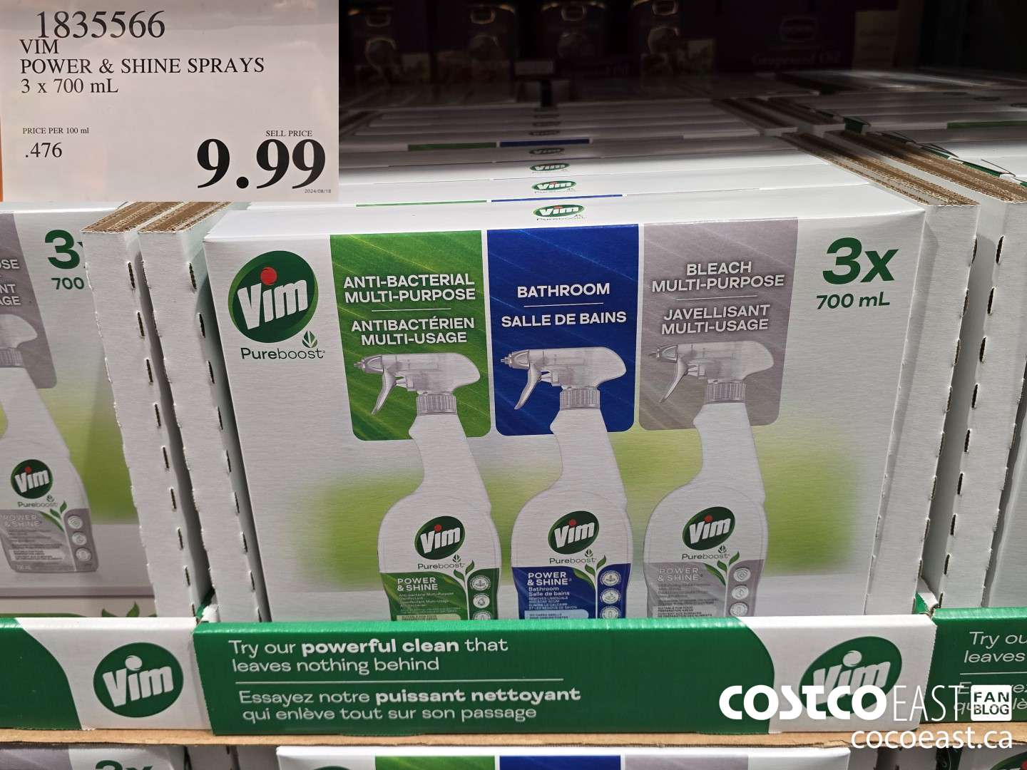 1835566 VIM POWER & SHINE SPRAYS 3 x 700 mL $9.99