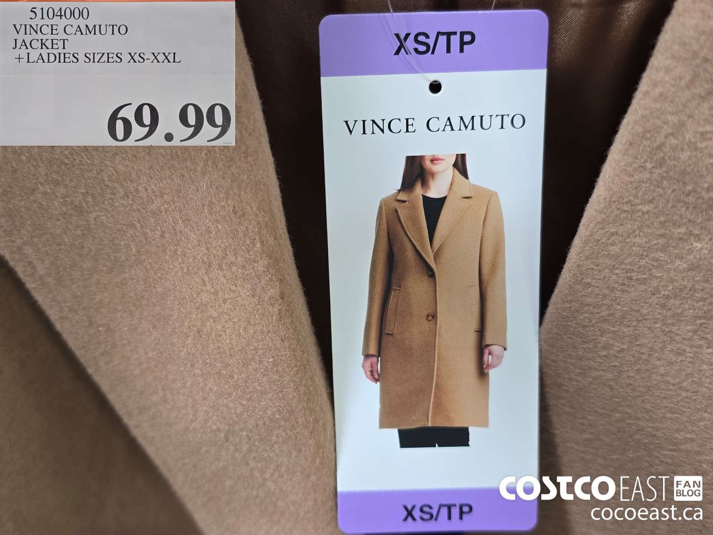 5104000 VINCE CAMUTO JACKET +LADIES SIZES XS-XXL $69.99