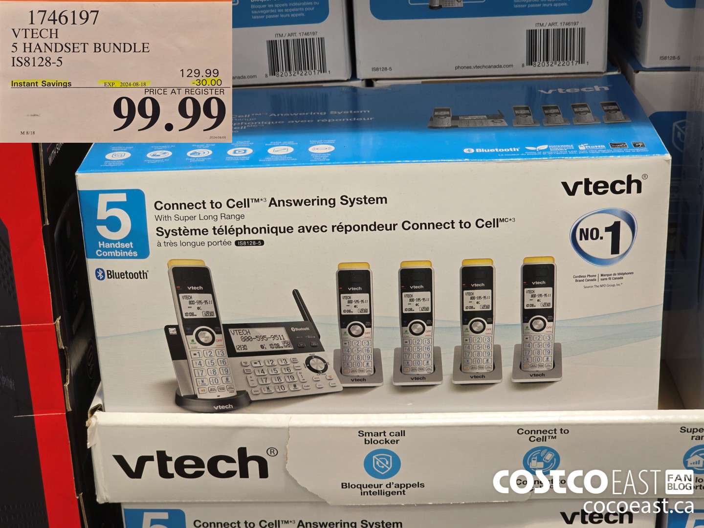 1746197 VTECH S HANDSET BUNDLE IS8128-5 ($30.00 INSTANT SAVINGS EXPIRES ON 2024-08-18) $99.99