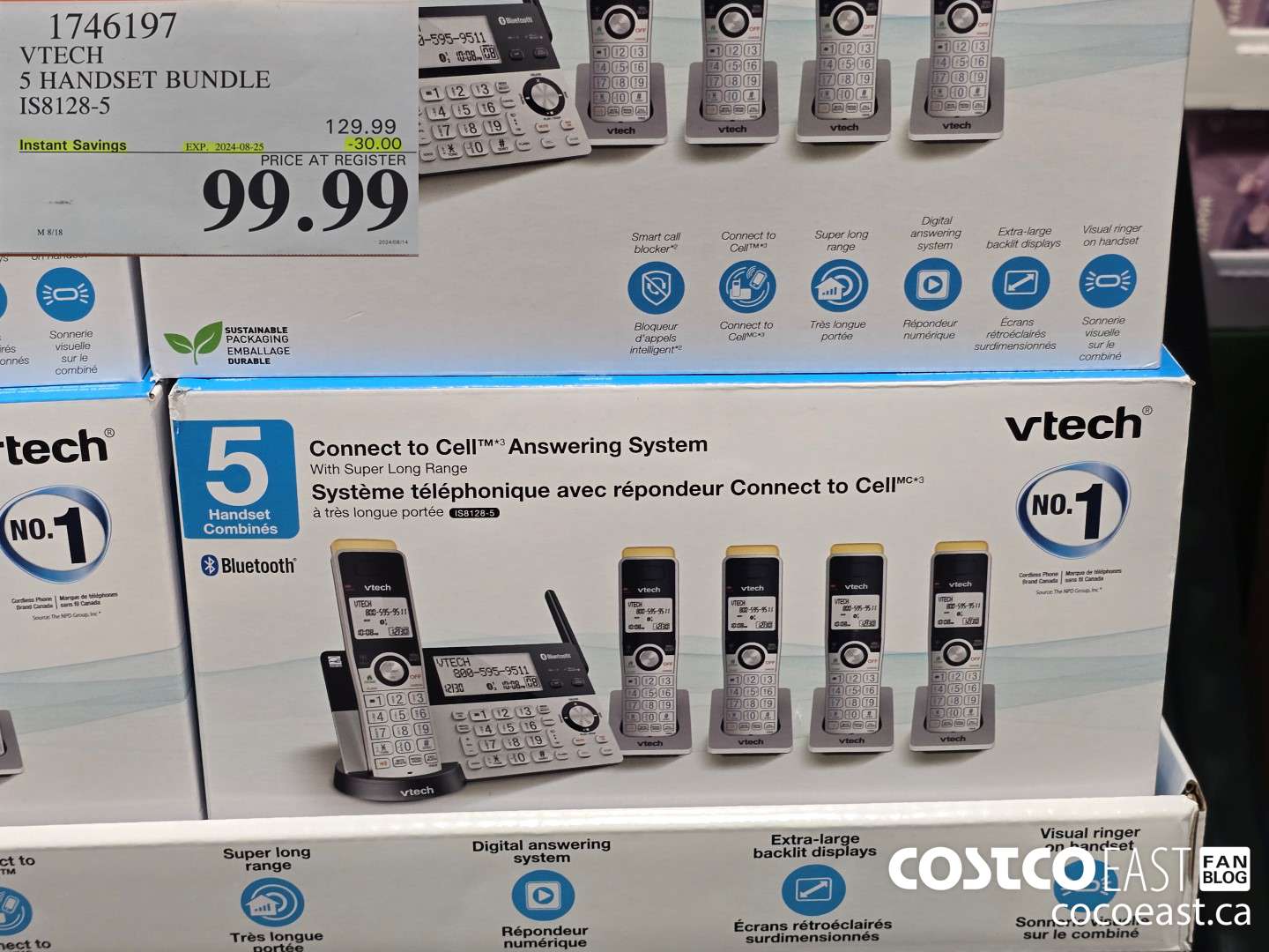 1746197 VTECH S HANDSET BUNDLE IS8128-5 ($30.00 INSTANT SAVINGS EXPIRES ON 2024-08-25) $99.99